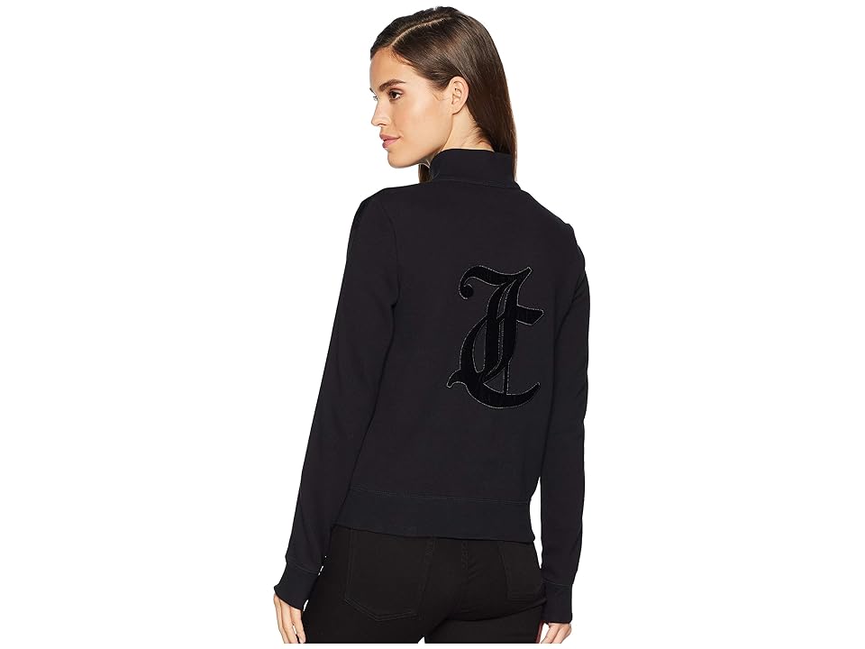 

Juicy Couture Track French Terry JC Elevate Fairfax Jacket (Pitch Black) Women's Coat