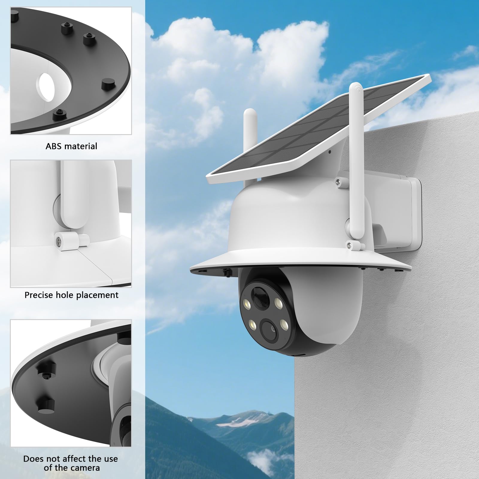 Protection contre la pluie pour caméra de surveillance AOSU 2K/3MP Batterie solaire extérieure (C9C2CA11) (C9C3CA11) – Couvercle de caméra extérieure, protection solaire, accessoire de caméra