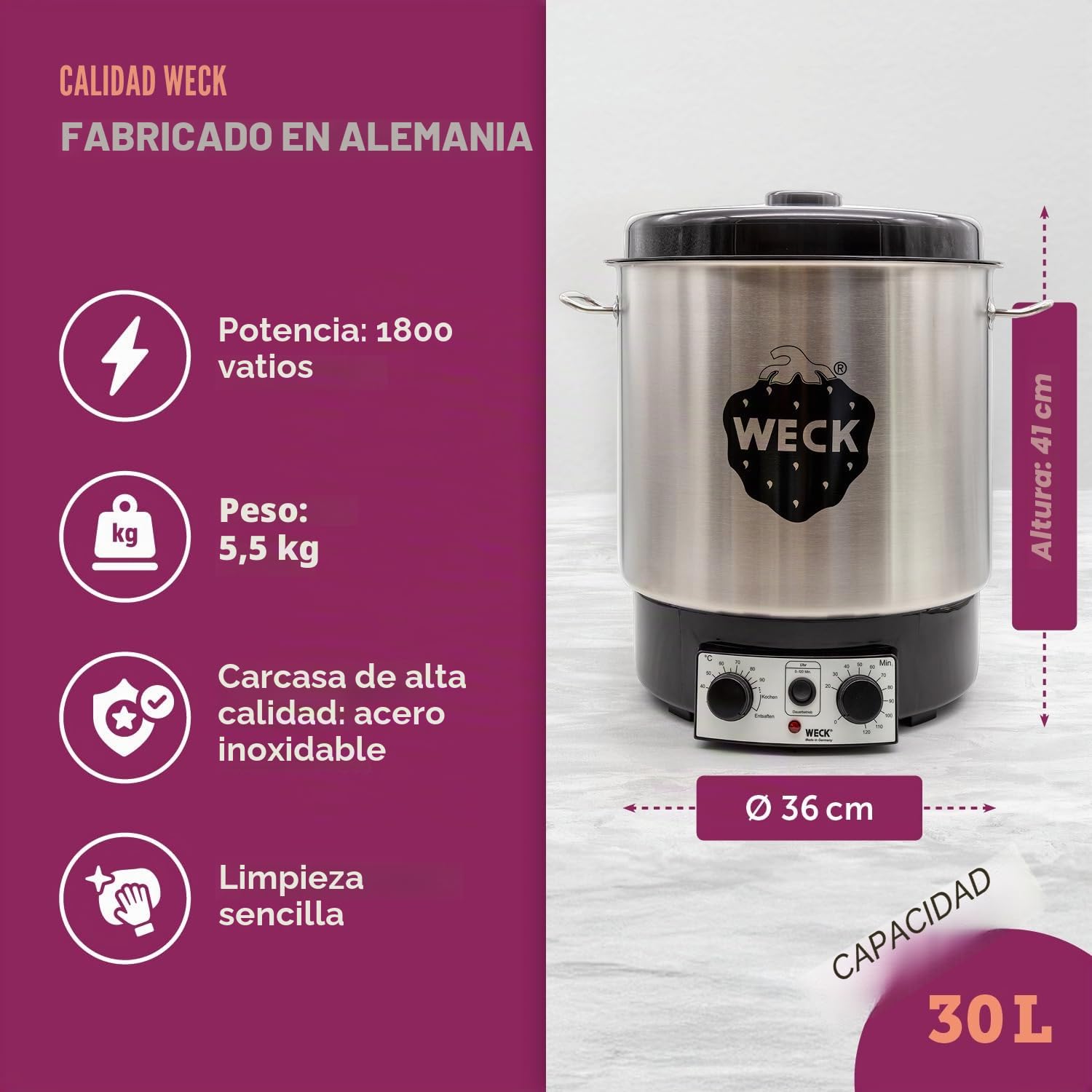 Weck, acero inoxidable