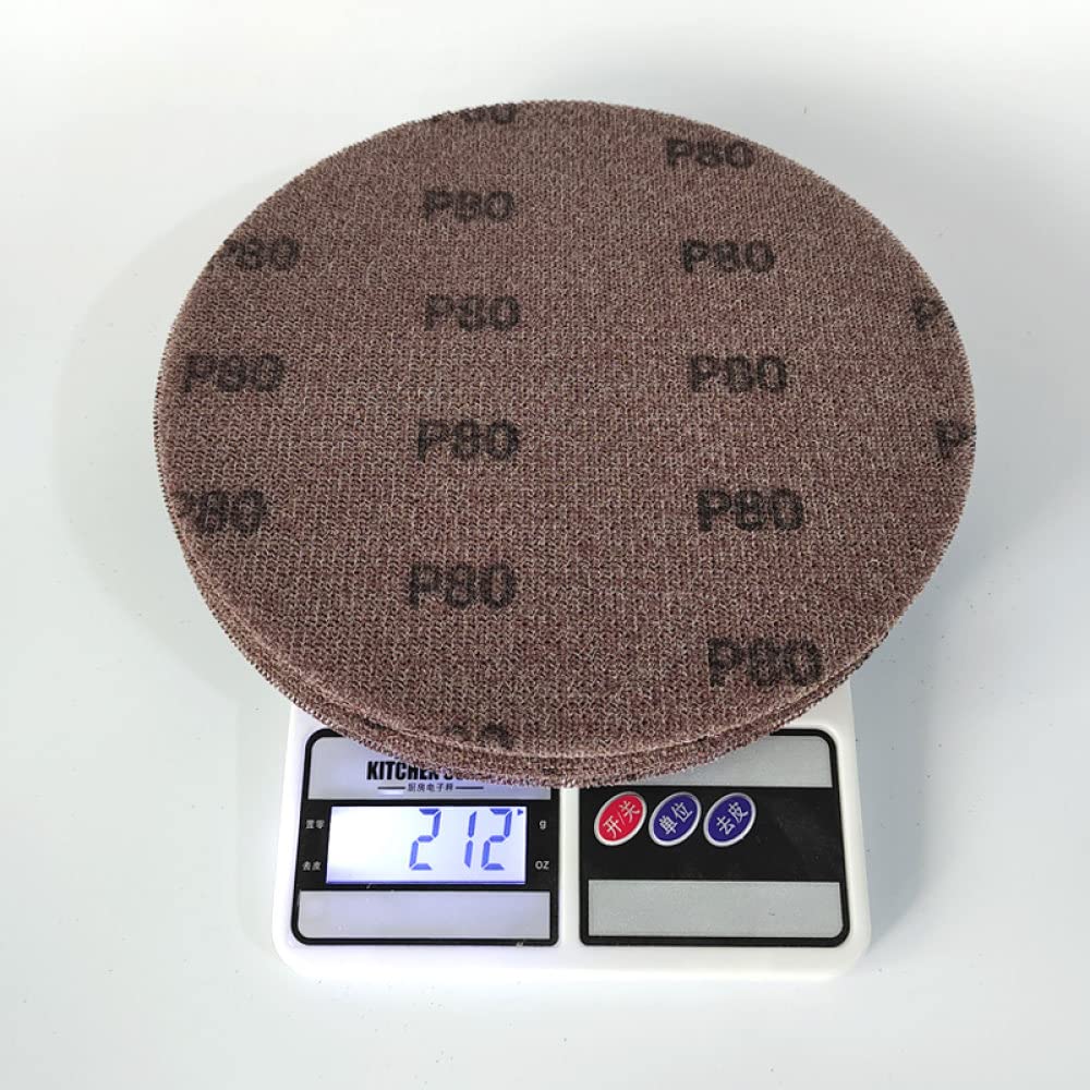 10Pcs 9 Inch 225mm Mesh Abrasive Hook and Loop Sand Paper Dust Free Sanding Discs Anti-blocking Dry Grinding Sandpaper,120grit,50 pcs a box