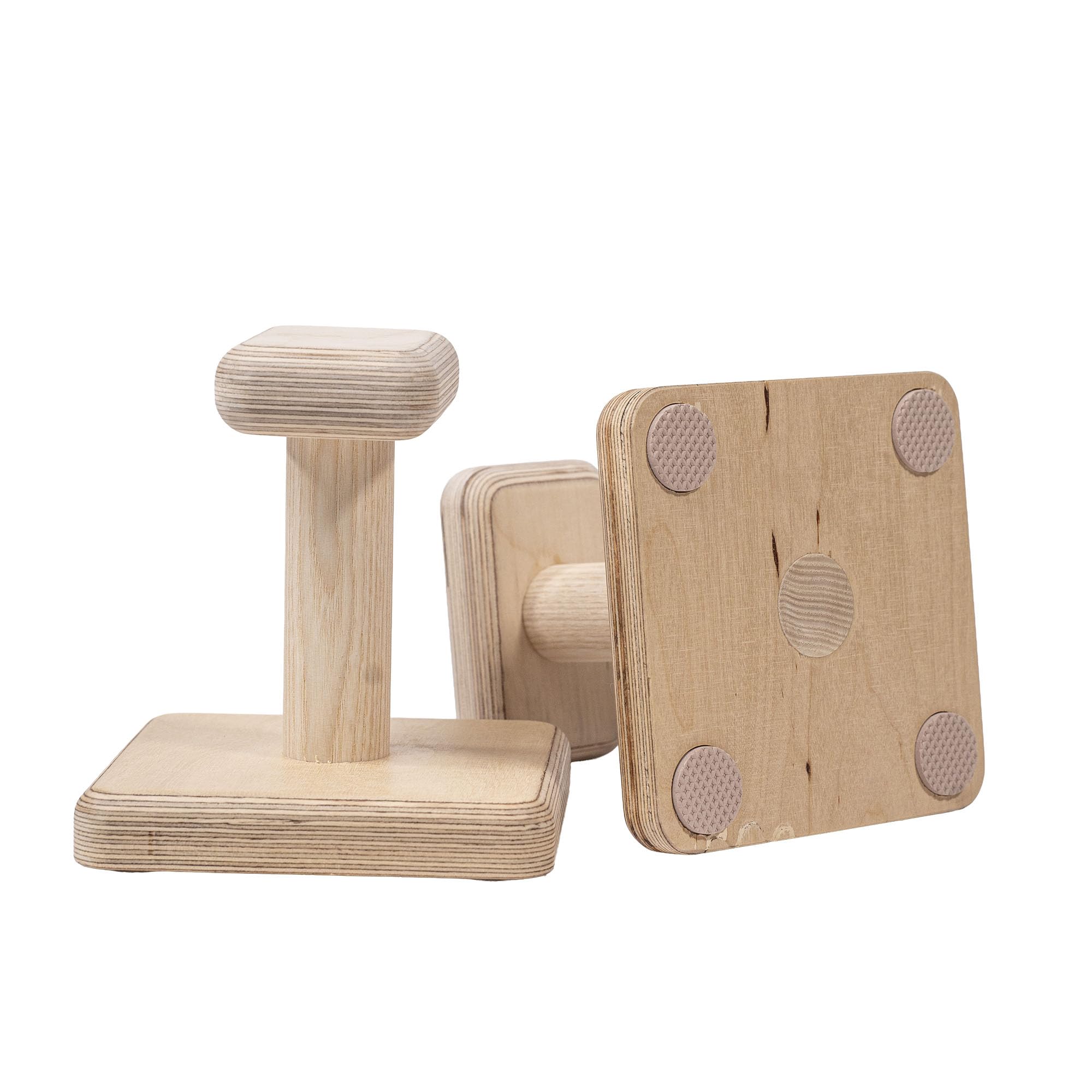 Handstandständer Mini für Calisthenics, 15x15 cm Basis, 16 cm Höhe, Holz Parallettes
