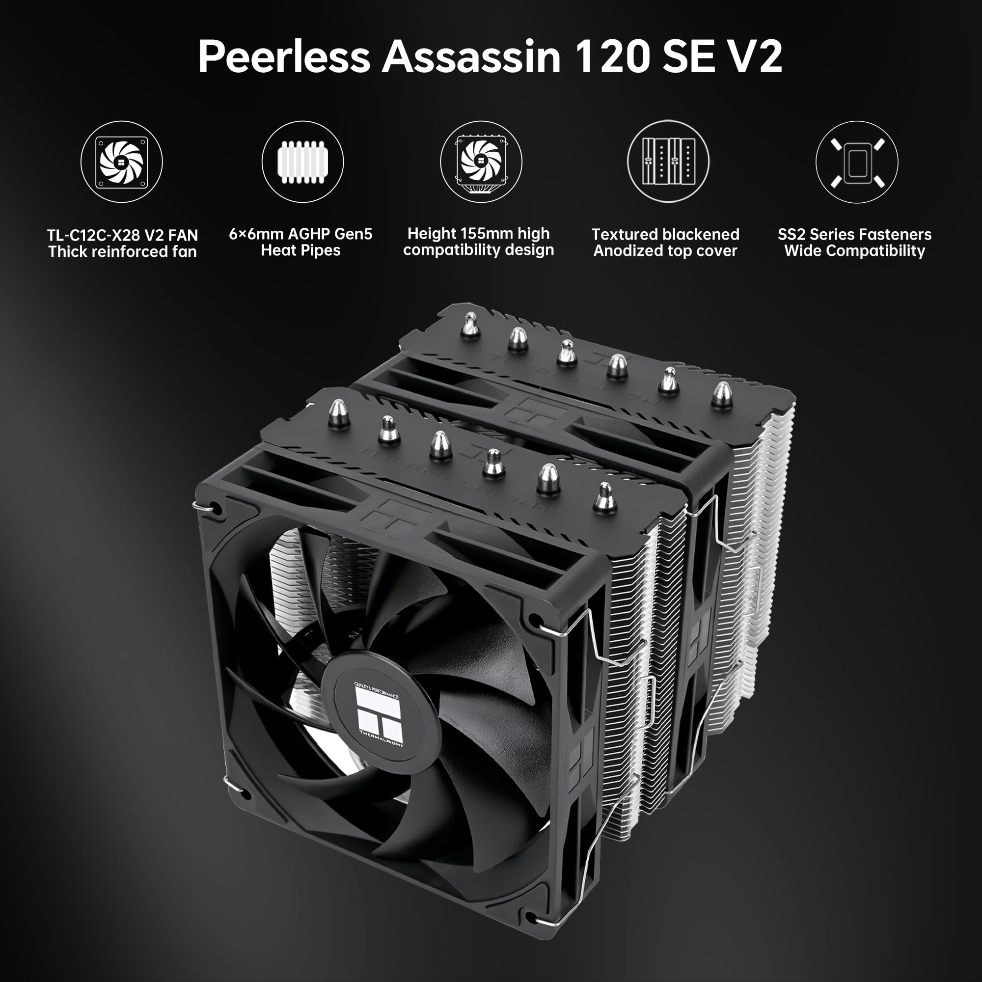Thermalright Peerless Assassin 120 SE V2 chłodziarka procesora, podwójna