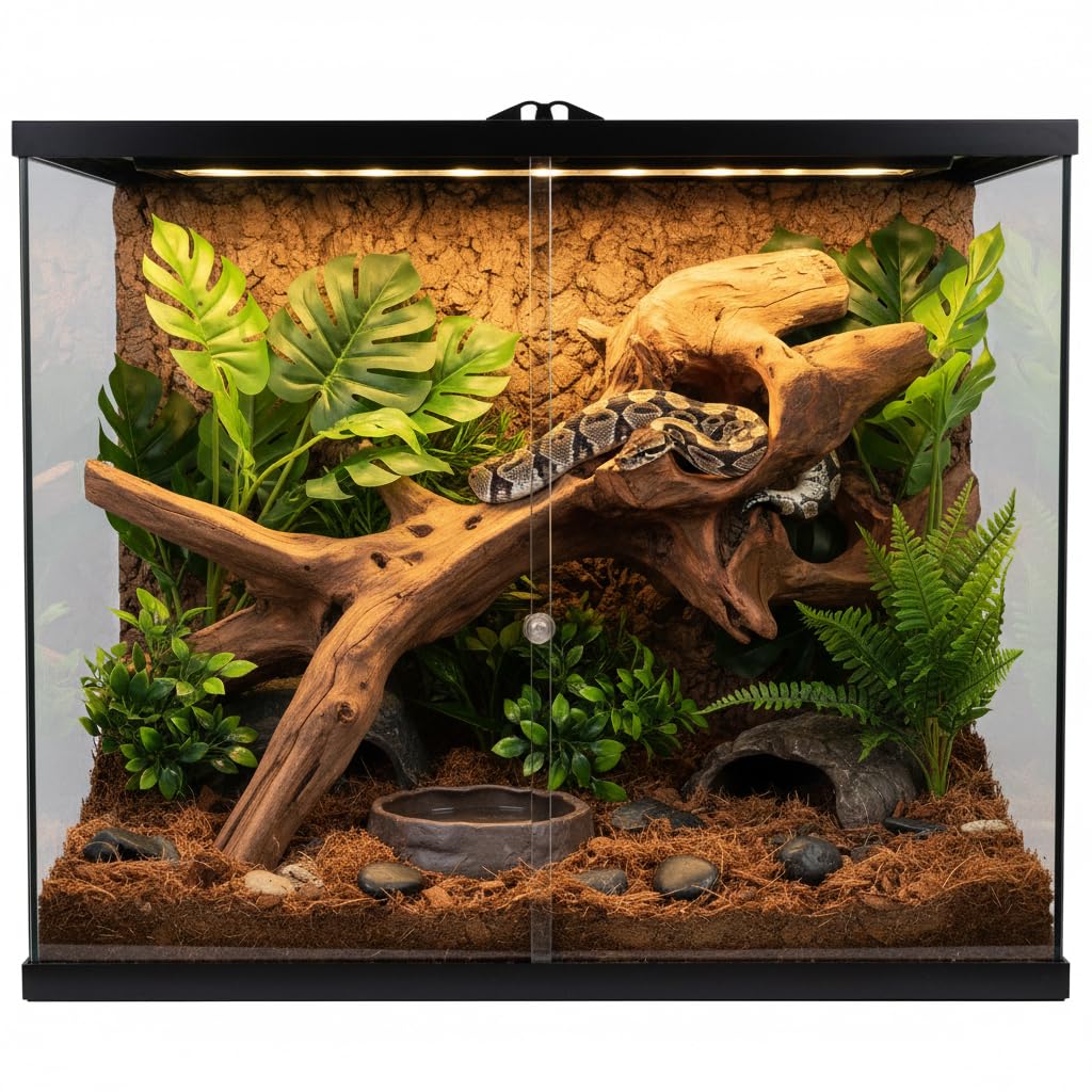 emours Porowate naturalne drewno dryfowe do akwarium, drewno dryfowe do akwarystyki z otworami, ręcznie dobrane tunele i kryjówki, twarde otoczenie do akwarystyki, dekoracja do terrarium dla gadów