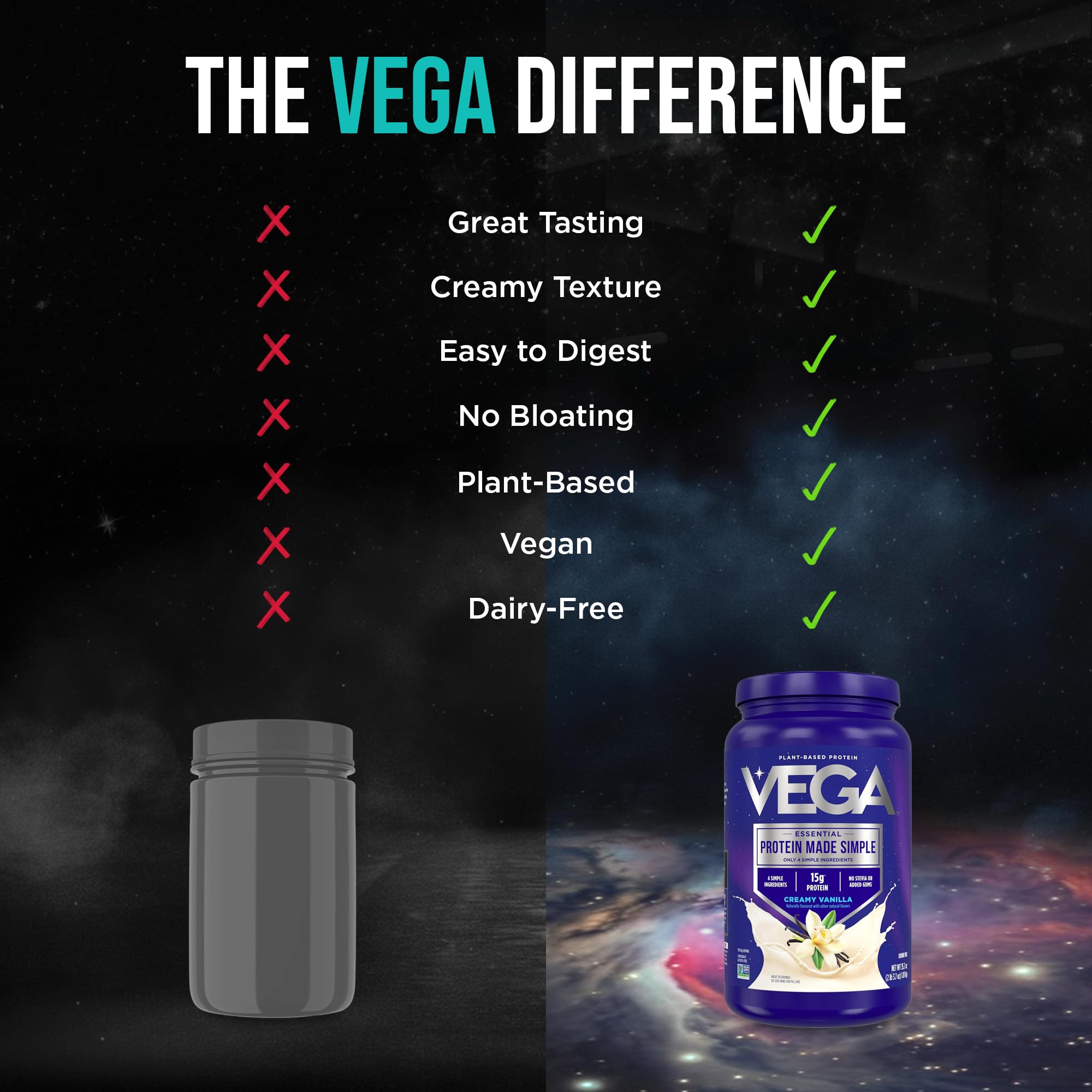 Vega Protein Made Simple Vanilla (39 Servings) Stevia Free Vegan Protein Powder, Plant Based, Healthy, Gluten Free, Pea Protein for Women and Men, 2.2 lbs (Packaging May Vary) — Amazon image 12