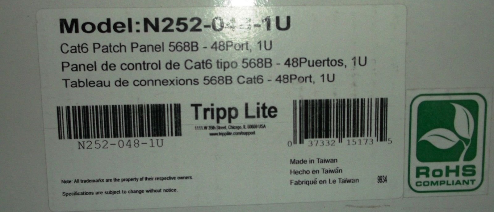 Amazon.com: Tripp Lite 48-Port 1U Rackmount Cat6 110 High Density