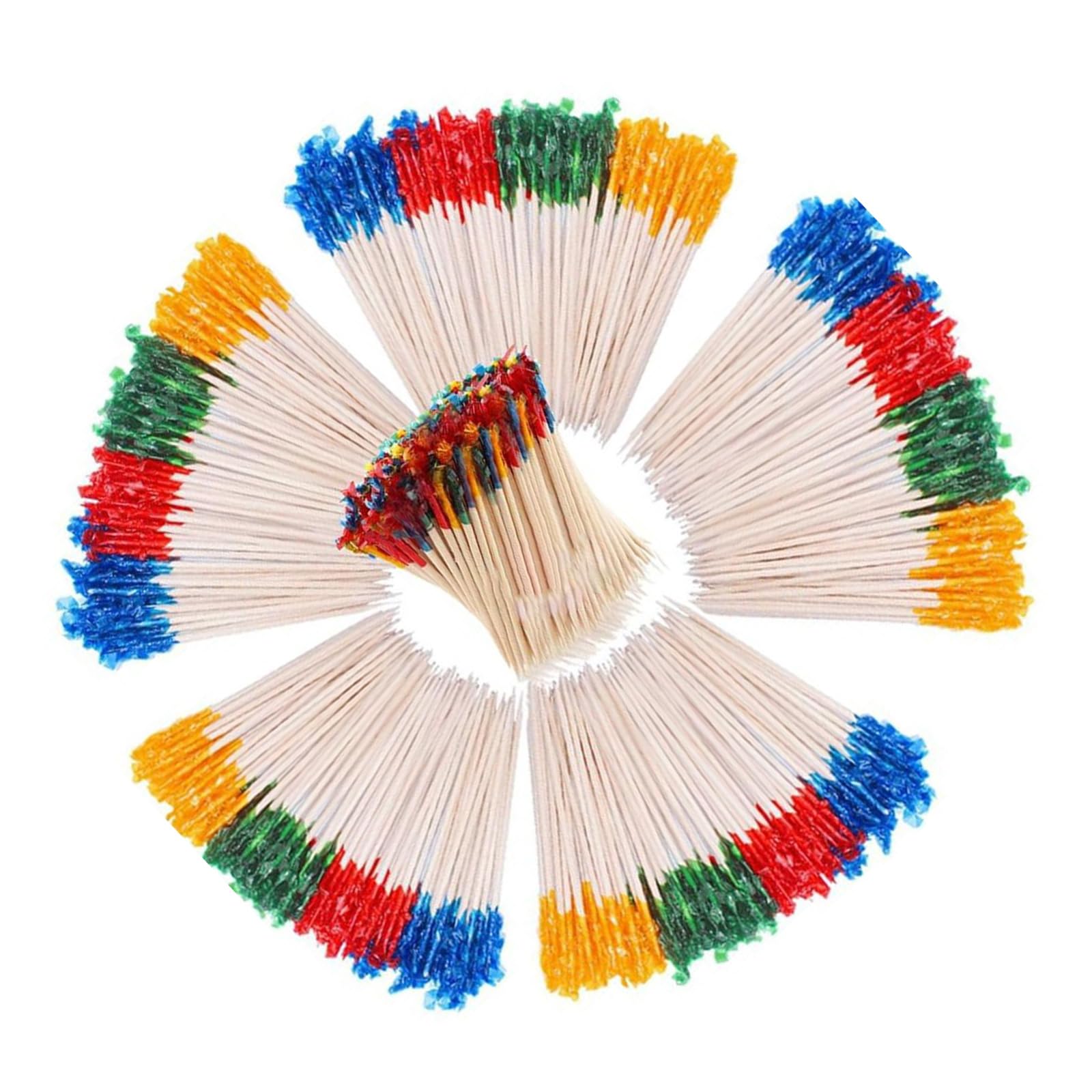 Kaeltsyn Of 400 Assorted Color Wooden Toothpicks Perfect for Cocktails Appetizers and Party Decorations Colorful Sticks