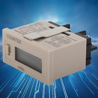 H7EC BLM Electronic Counter,Digital Electrical Box Counter Meter,No Voltage Input,Electronic Counter with Reset Mechanical with 6 Digit LCD Display