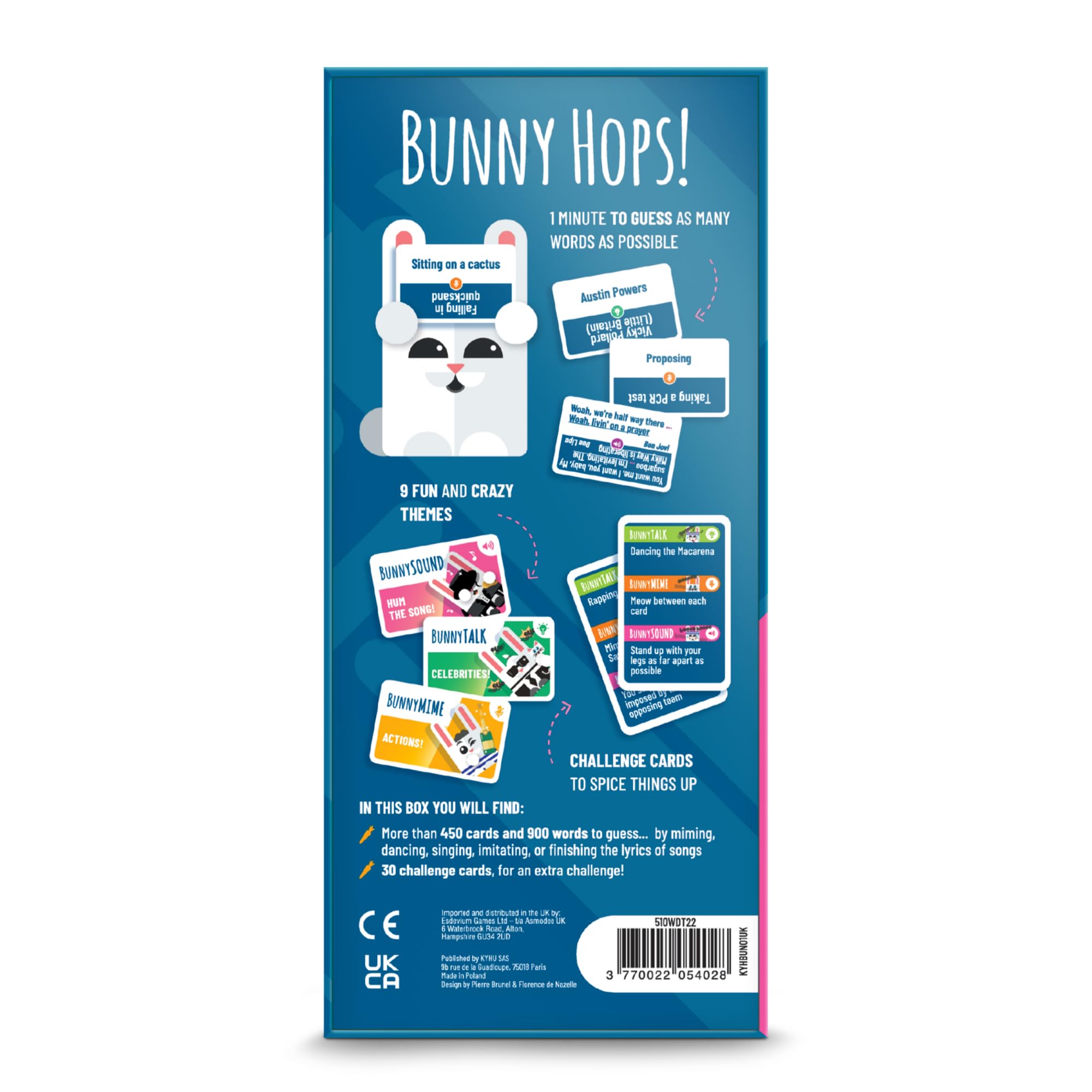 KYHU | Bunny Hops! | Le Jeu de société Parfait | À partir de 10 Ans | 4 à 16 Joueurs | Temps de Jeu de 20 Minutes