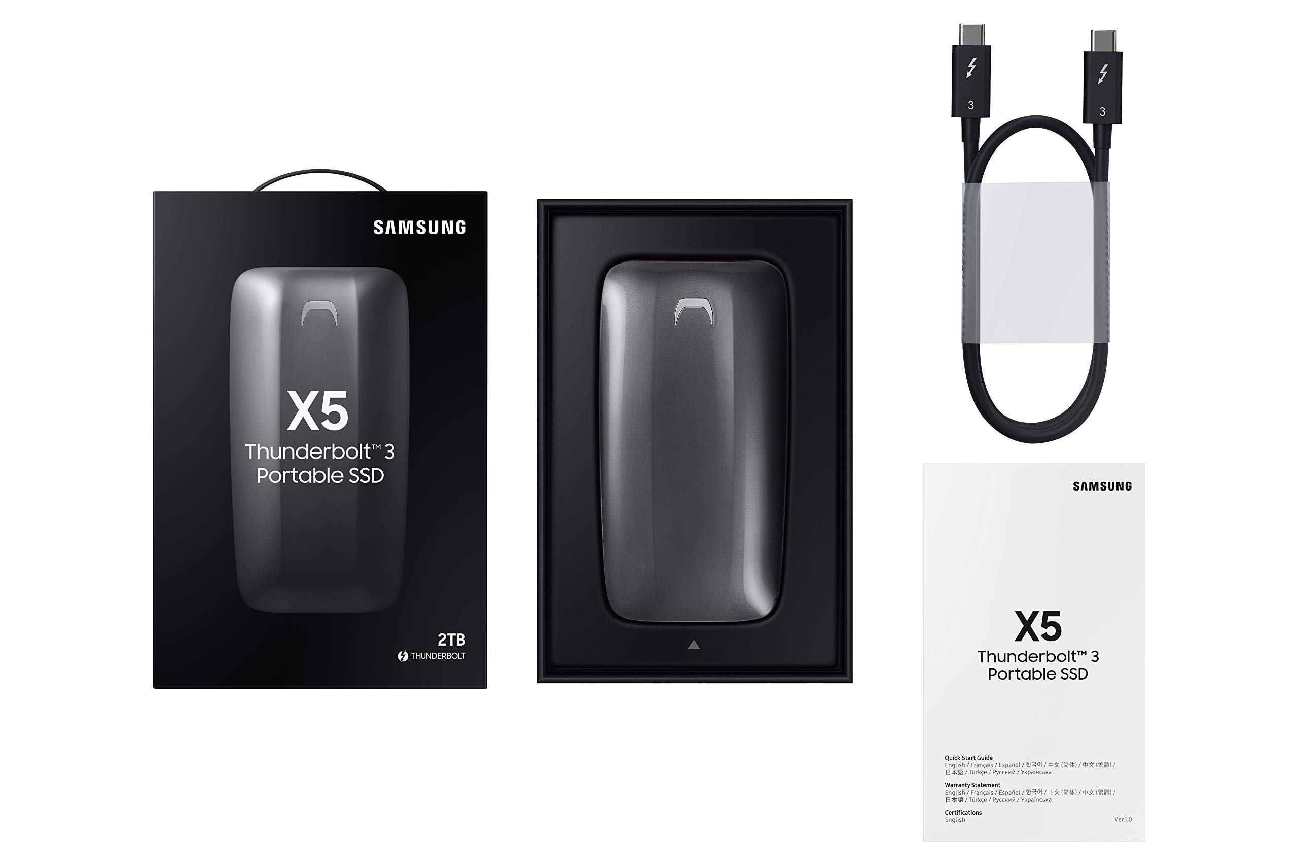 Samsung X5 2 TB Thunderbolt3 External Solid State Drive (Portable