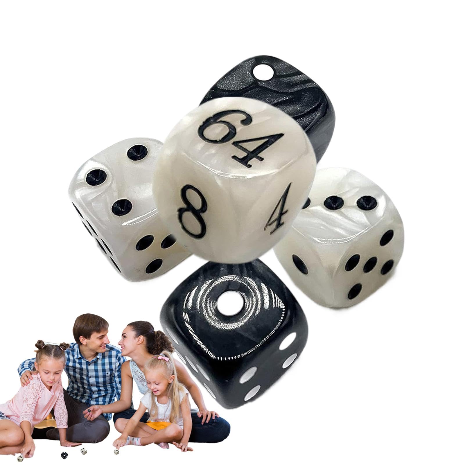 Dés De Jeu De Backgammon - Jeu De Dés De Backgammon | Dés De Backgammon | Jeu De Société pour Interaction Familiale Jeu De Dés Combinés - Noix Doublées Acrylique pour Les