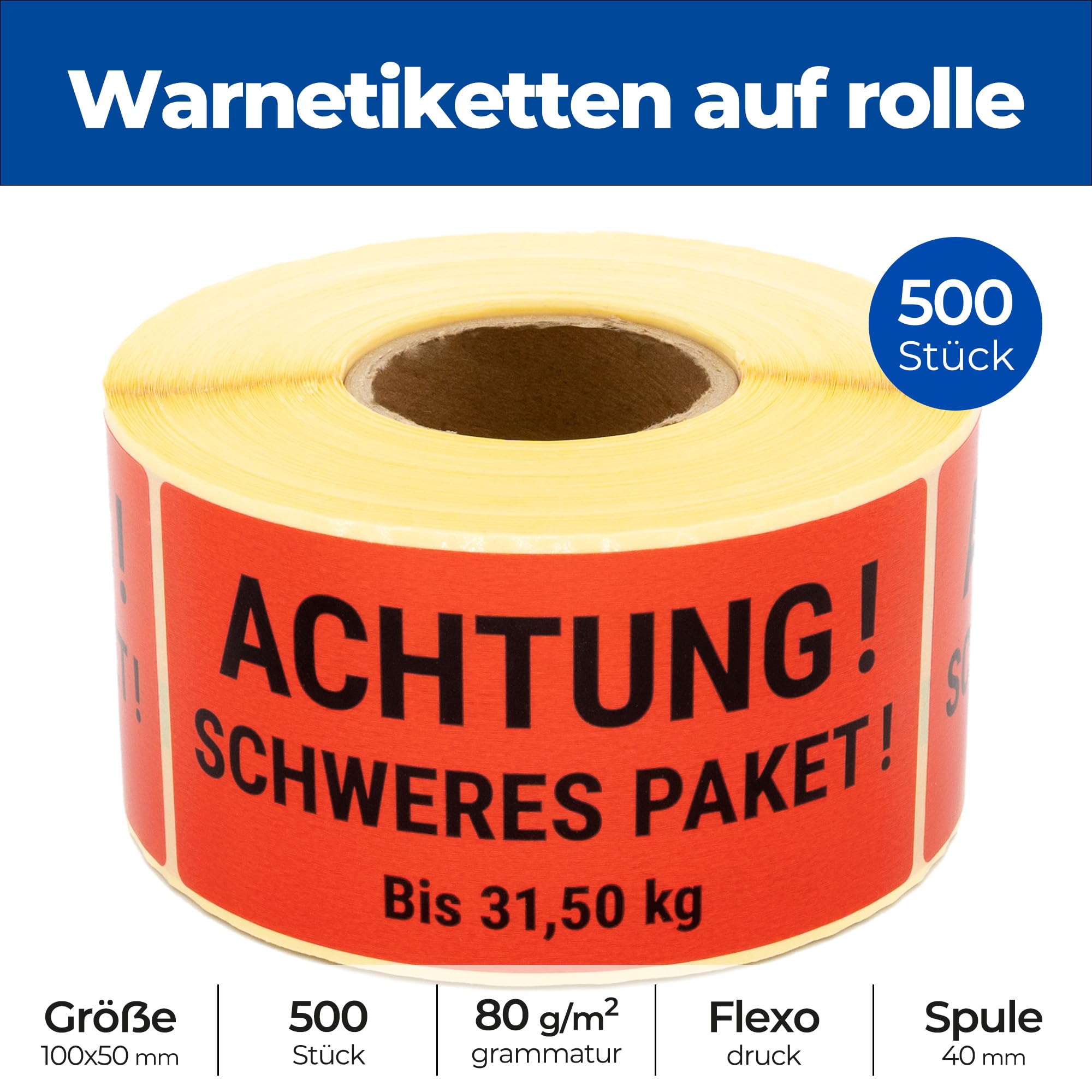 MDlabels - Etichette Di Avvertimento Su Rotolo, 100 X 50 Mm, 500 - Foto 10