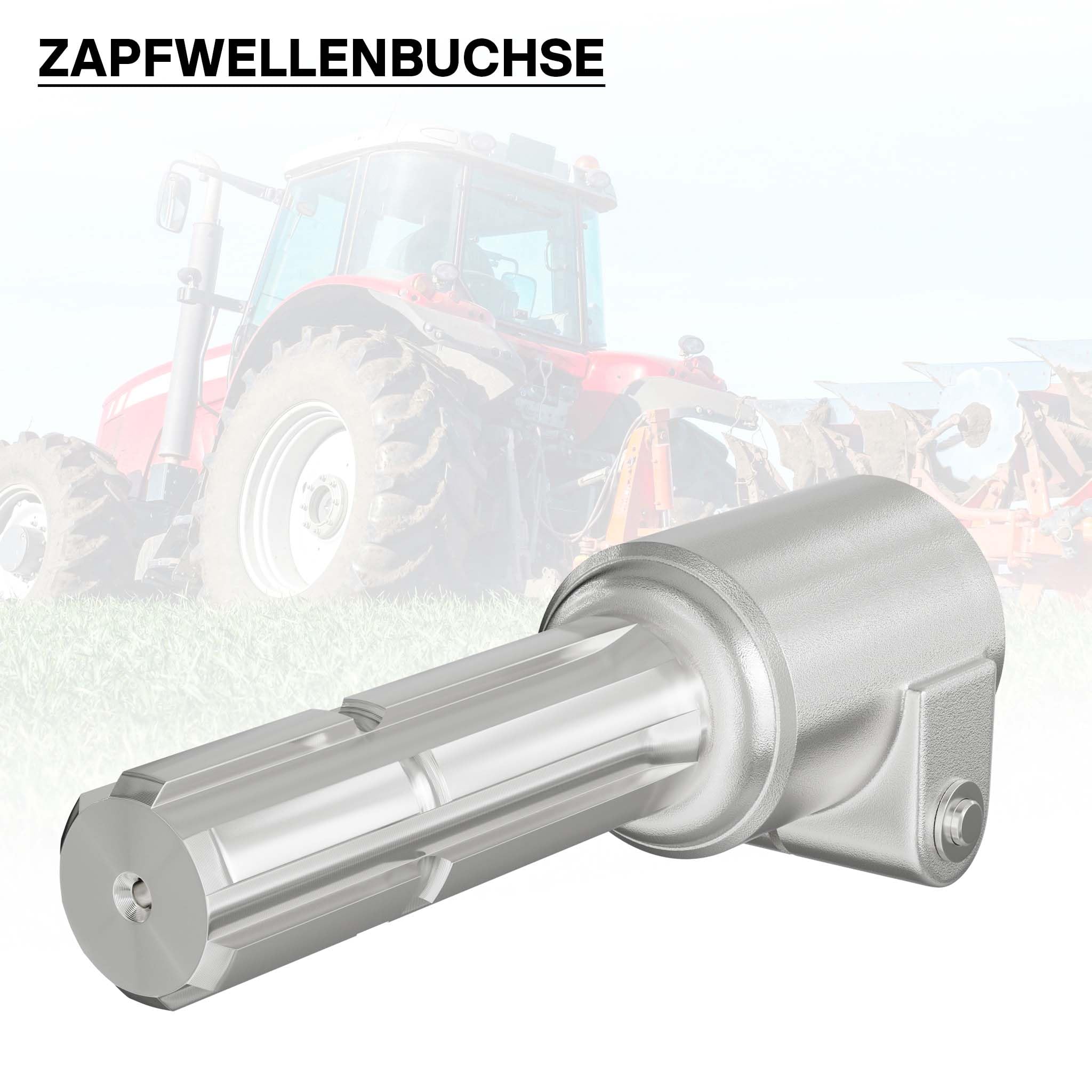 Zapfwelle, PTO 160 mm Buchse mit Keilwellenaufnahme 1 3/8" Z21 für Ausgangswelle 1 3/8" Z6 Traktor