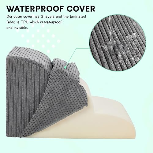 Miniatura 2 de Escaleras para perros y escalones para camas altas, 3 escalones de espuma de alta densidad, rampa impermeable para perros y gatos pequeños,