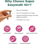 Platinum Naturals Super Easymulti 45+ for Women, 120 Softgels: Comprehensive Multivitamin with CoQ10, Omega & Calcium - Supports Heart, Brain & Immune Health - Enhanced Absorption for Women Over 40