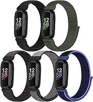 Vista 8 de Correa de nailon compatible con Fitbit Inspire 3/2/HR/Fitbit Ace 3/2, correa deportiva de nailon suave, transpirable, ajustable, correa de repuesto