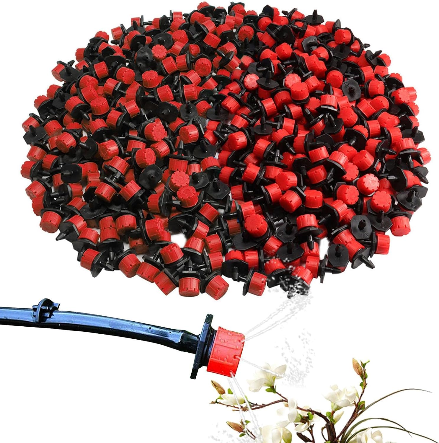 Lamptti Adjustable Flow Irrigation Drippers 1/4 Inch Emitters Drip