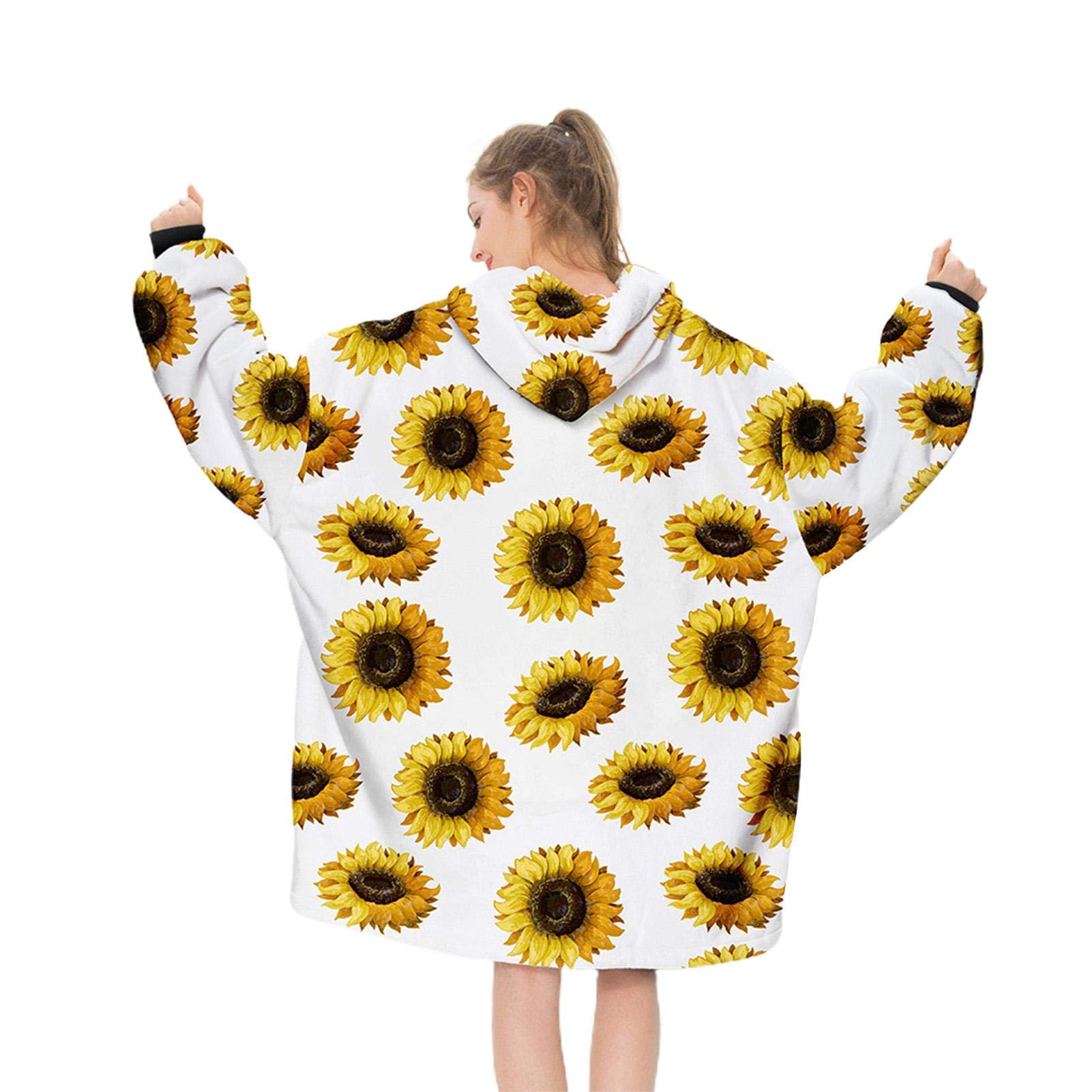 Blanket Hoodie Oversized Sherpa Sweatshirt Wearable Blanket Super