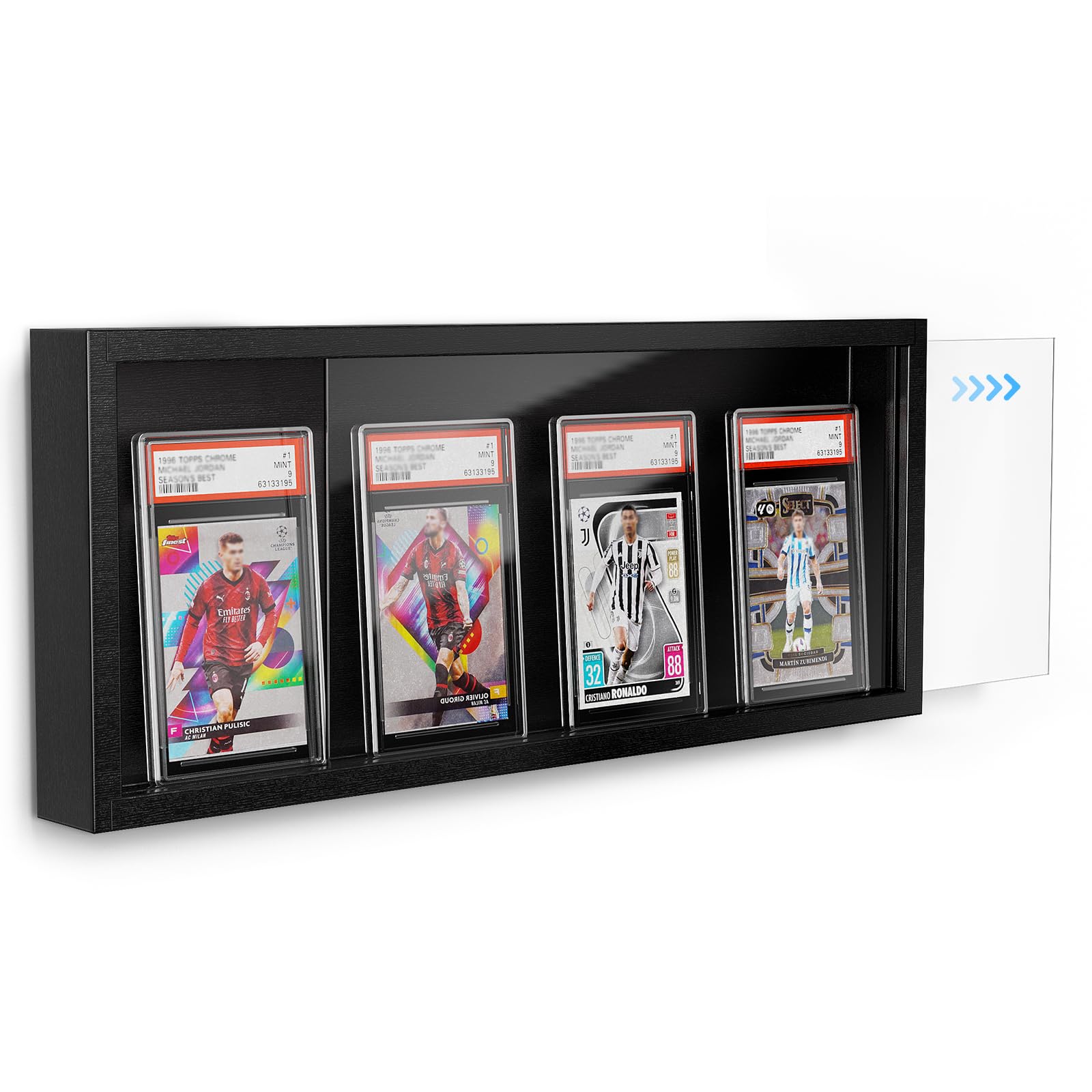 Amazon.com: Emfogo Card Display Case, Trading Card Display Frame Wall  Mount, Wooden Baseball Card Display Case with Clear View, Graded Sports Card  Display for Trading Card Collection (1 Pack-Black) : Sports &
