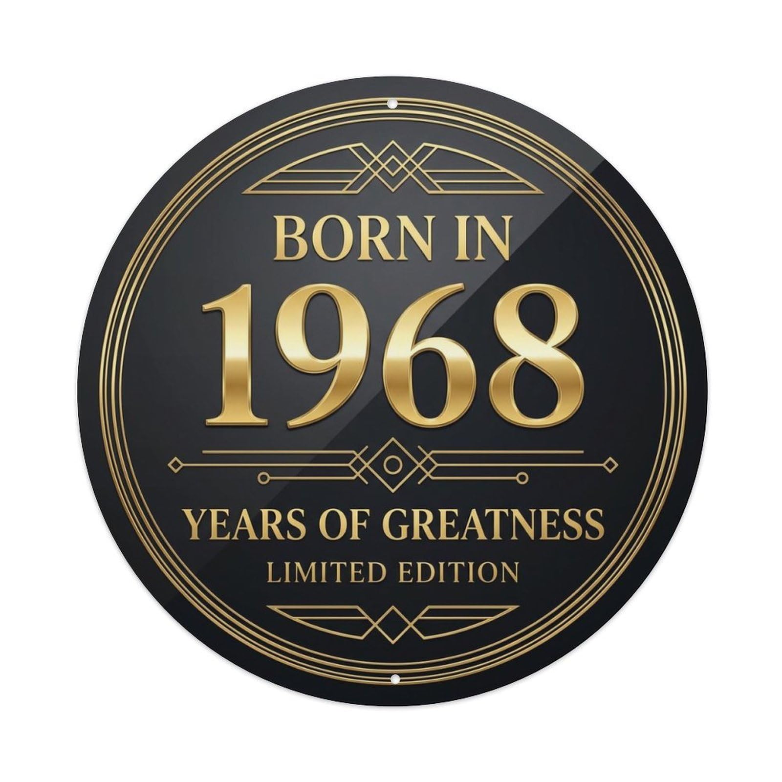 Born In 1968 Years Of Greatness Year-Themed Birthday Gift Vintage Metal Tin Sign