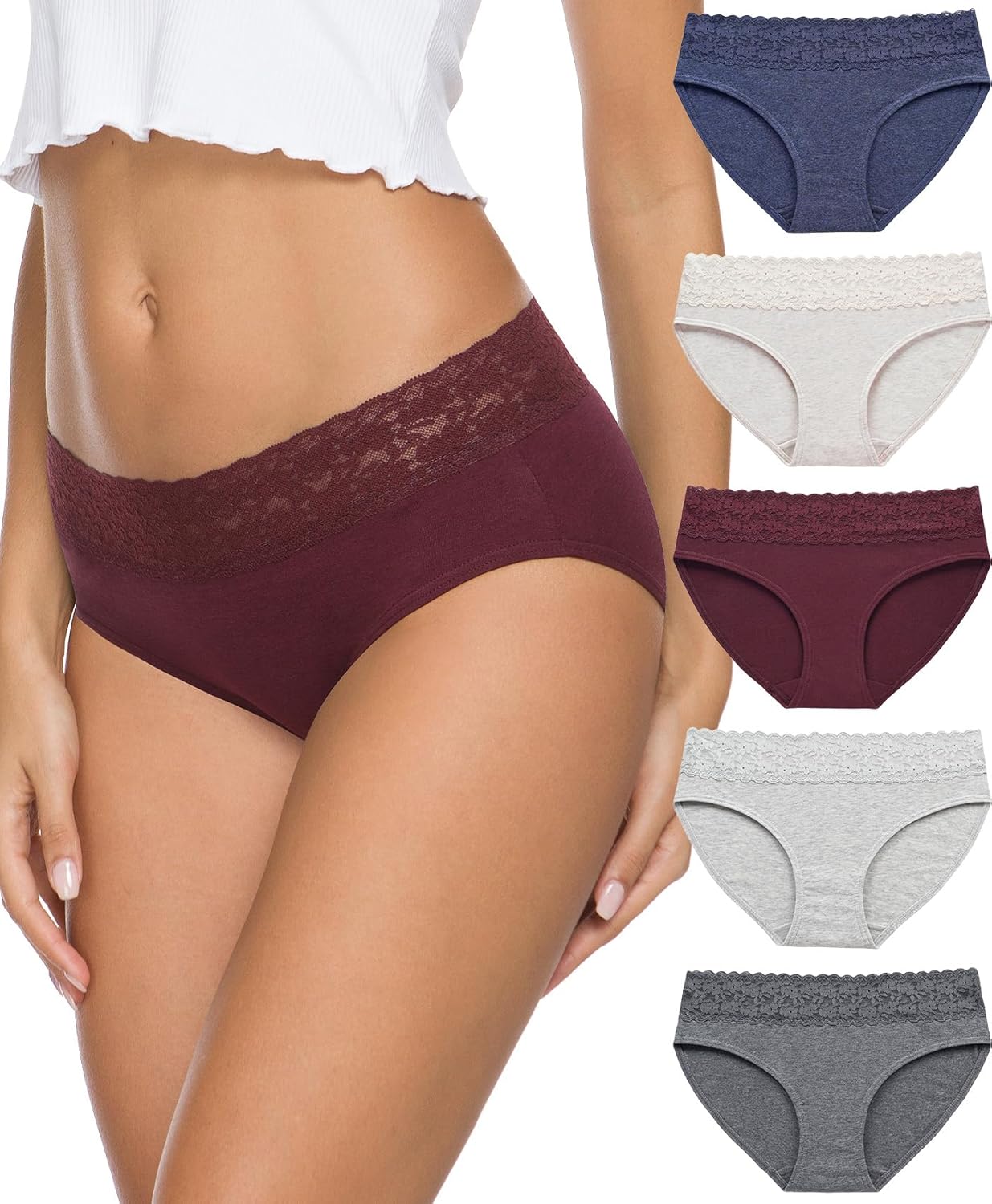 Women's Cotton Bikini Brief Underwear (Available in Plus Size), Multipacks