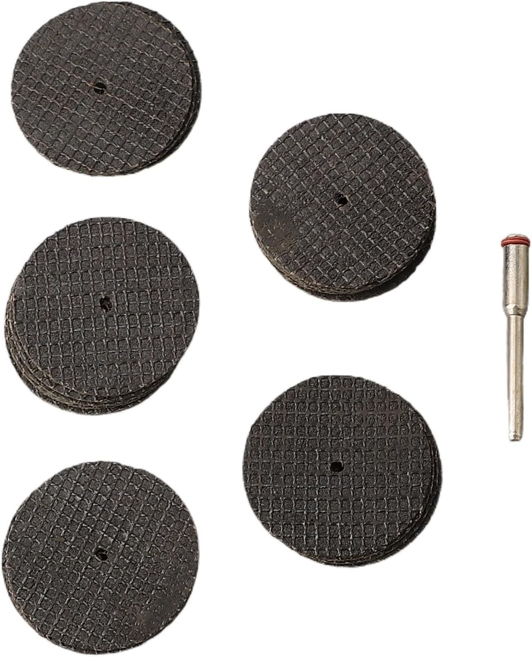 26-Piece Fiberglass-Reinforced 32mm Abrasive Cutting Disc Set for Rotary Tools — /8-Inch Mandrel Metal Cutting Wheels Compatible with Hardened Steel, Wood,