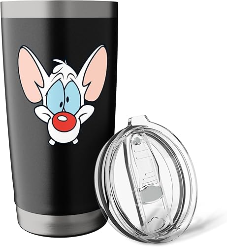 Vista 5 de Pinky and the Brain Pinky - Vaso aislado de acero inoxidable Negro