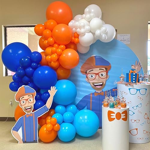 Miniatura 5 de RUBFAC 110 globos naranjas de diferentes tamaños de 1812105 pulgadas para arco de guirnalda, globos de látex naranja quemado para decoración de