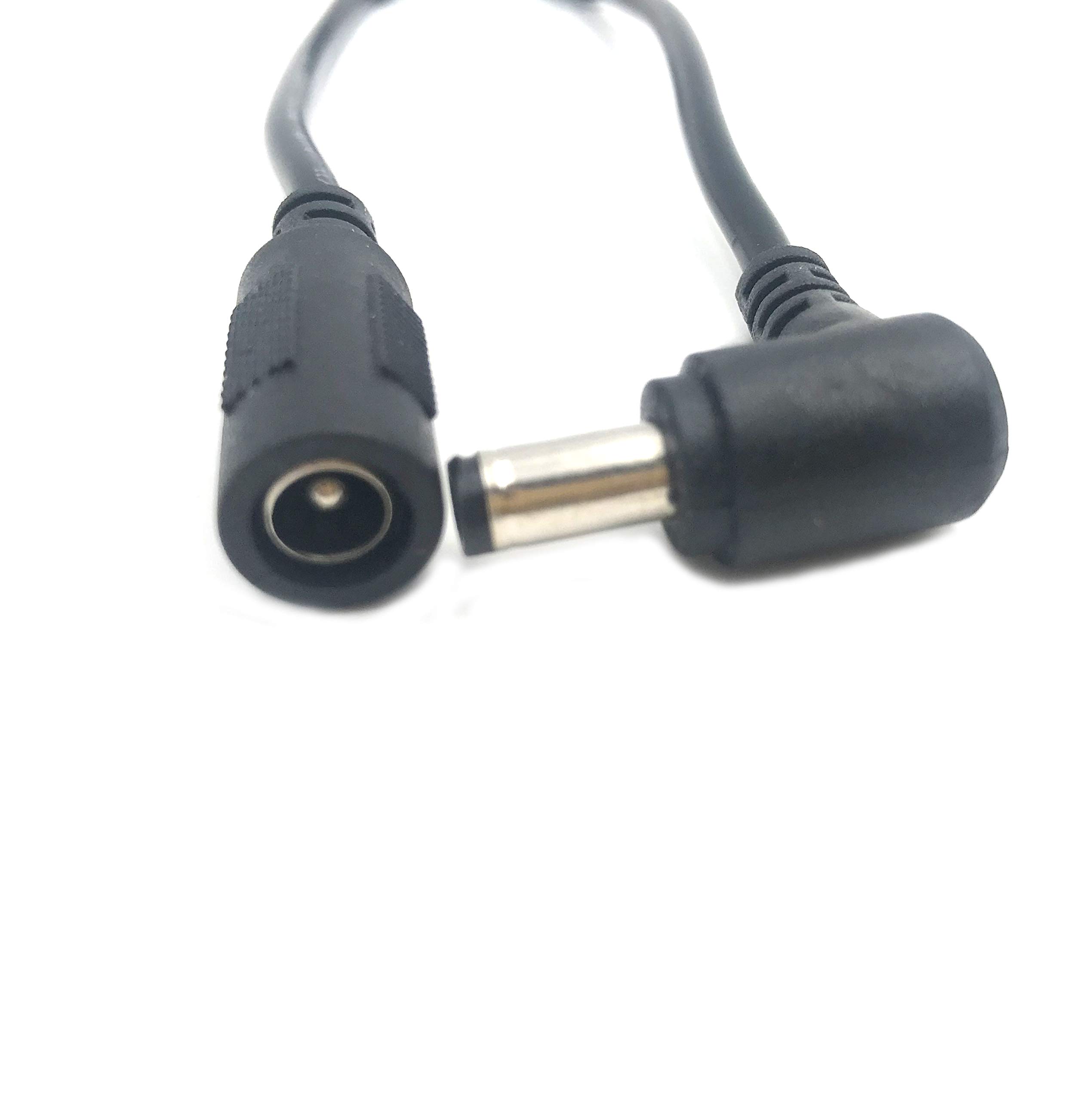 YACSEJAO 90 graden DC verlengkabel, 2 stuks, 12 V, CCTV, DC5,5 x 2,1 mm
