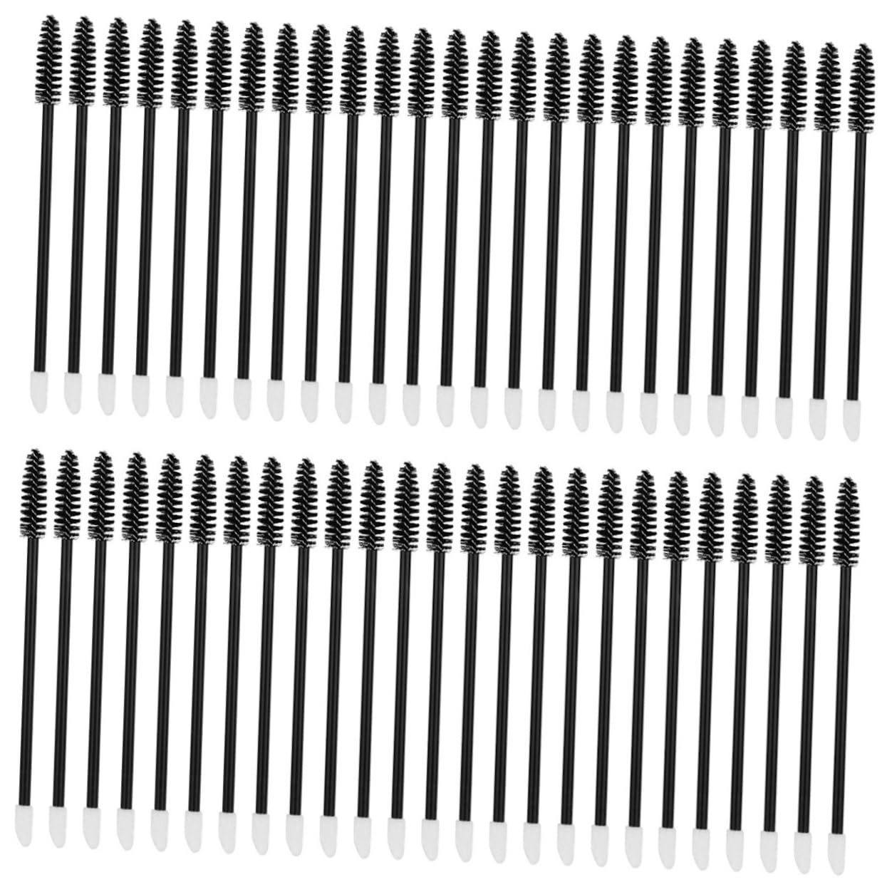 FOMIYES 50pcs Disposable Eyebrow Brush Applicator Eyelash Brush Set Perfect for Travel Home Use