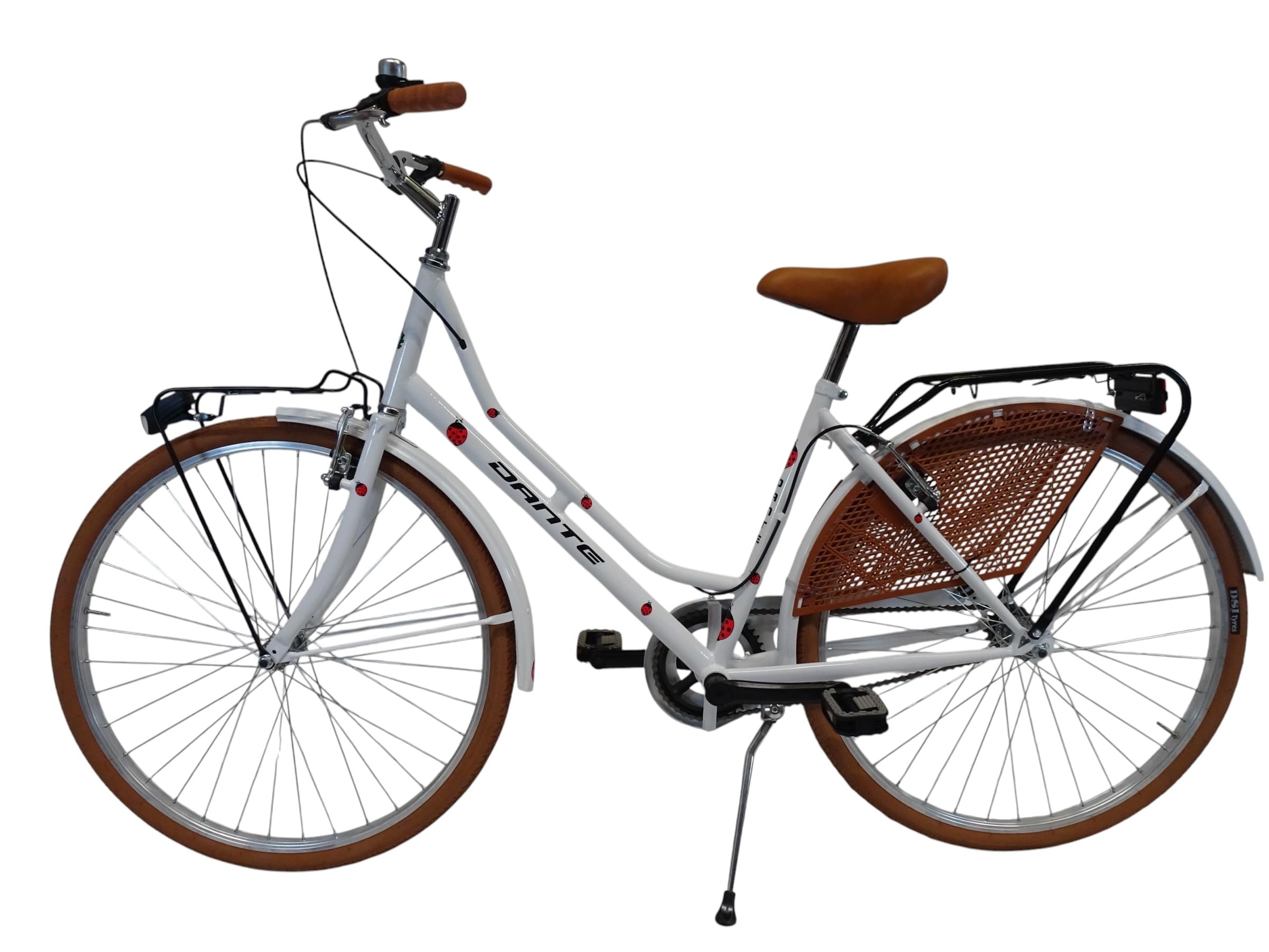 Bicicletta donna da città per passeggio Olanda 26, classica stile retrò ad una velocità, con particolati miele