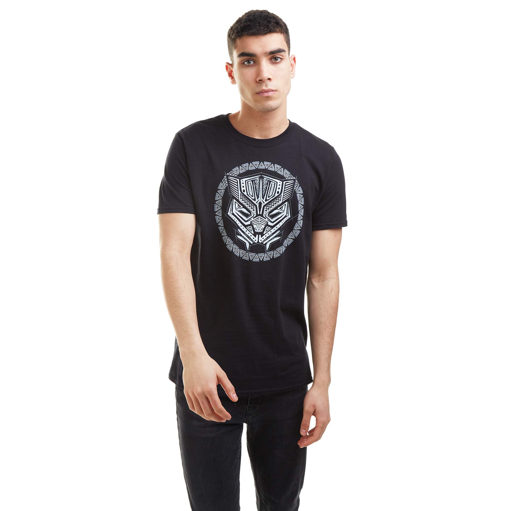 Marvel Comics Men's Black Panther Symbol T-Shirt, Black, XX-Large