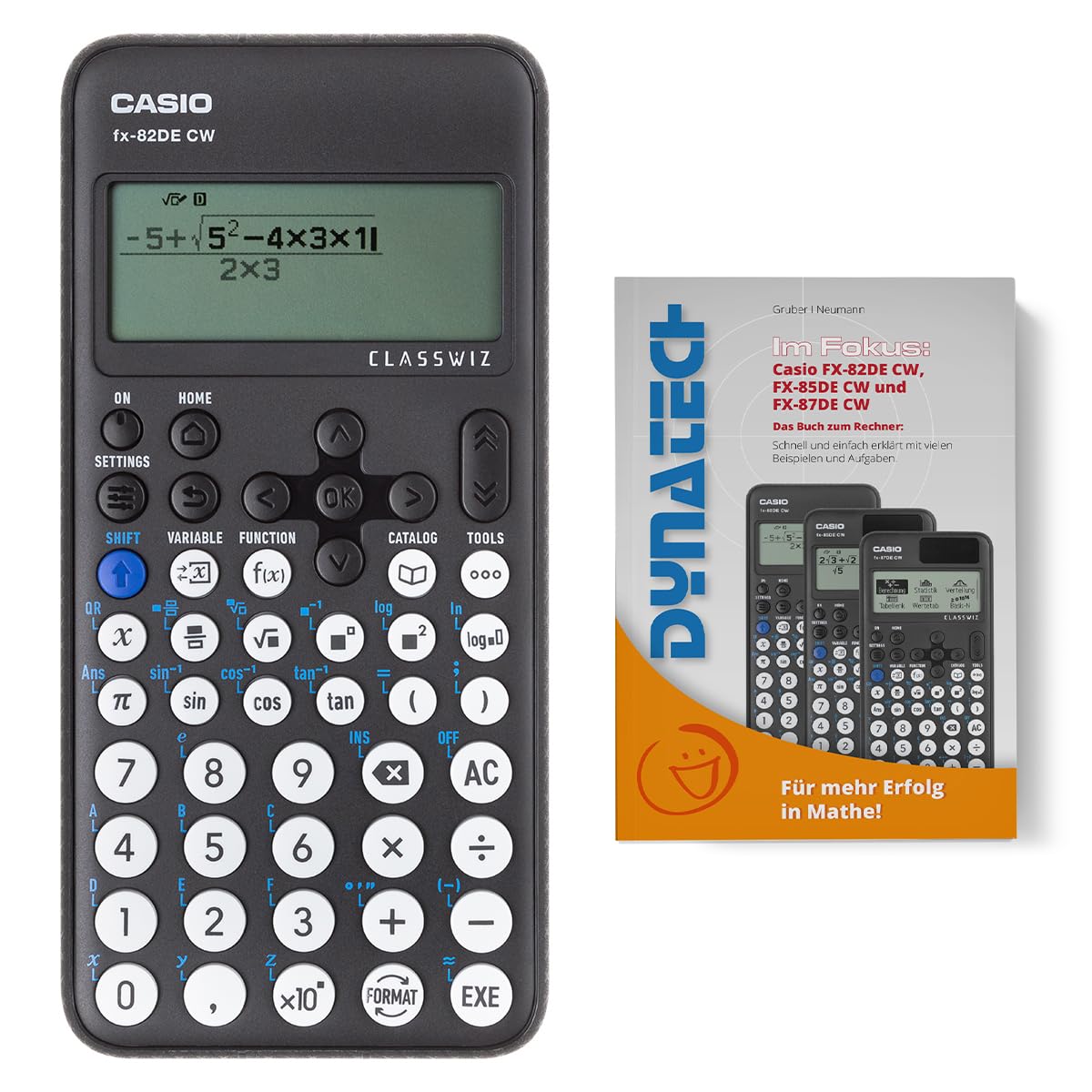DynaTech Rechner Casio FX-82 DE Schwarz Technisch-Wissenschaftlich