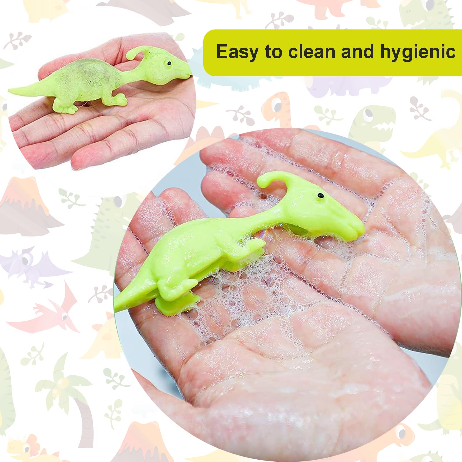 12 Pcs Slingshot Dinosaur Finger Toys - Rubber Catapult Dinosaur, Easter Eggs fillers, Easter Eggs Hunt & Holiday Prizes for Boys Girls - Image 3