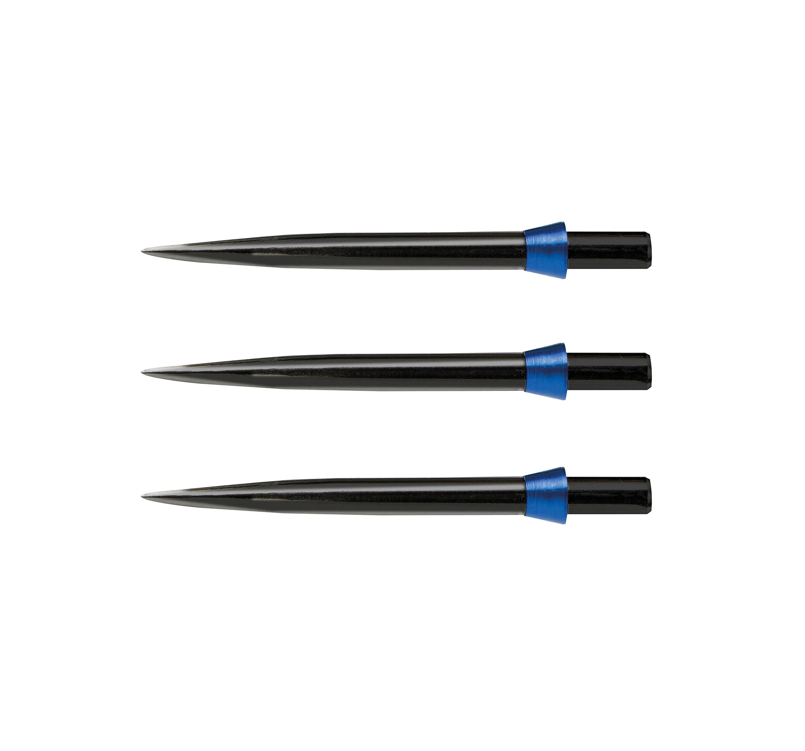 RED DRAGON Specjalistyczne groty do rzutek Trident Points czarne standardowe 32mm z niebieskimi trójzębami - 1 zestaw w opakowaniu