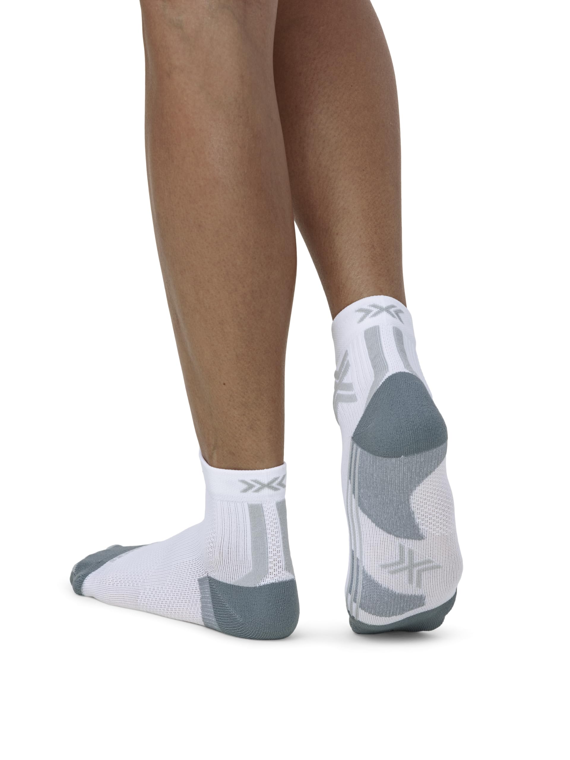 Skarpety za kostkę X-SOCKS Run Discover dla kobiet - najwyższy komfort dzięki zaawansowanym technologiom, optymalny przepływ powietrza i zwiększona ochrona - Arctic White/Pearl Grey, 37-38