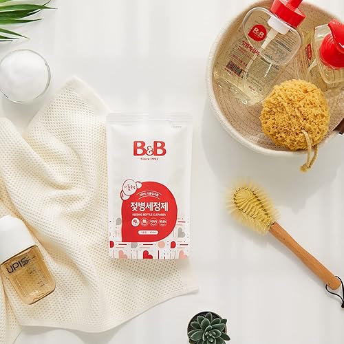 Miniatura 4 de B&B - Limpiador de biberones tipo líquido para recambio de 16.9 onzas líquidas (16.9 fl oz), paquete de 2  biberón y jabón para platos, ecológico,