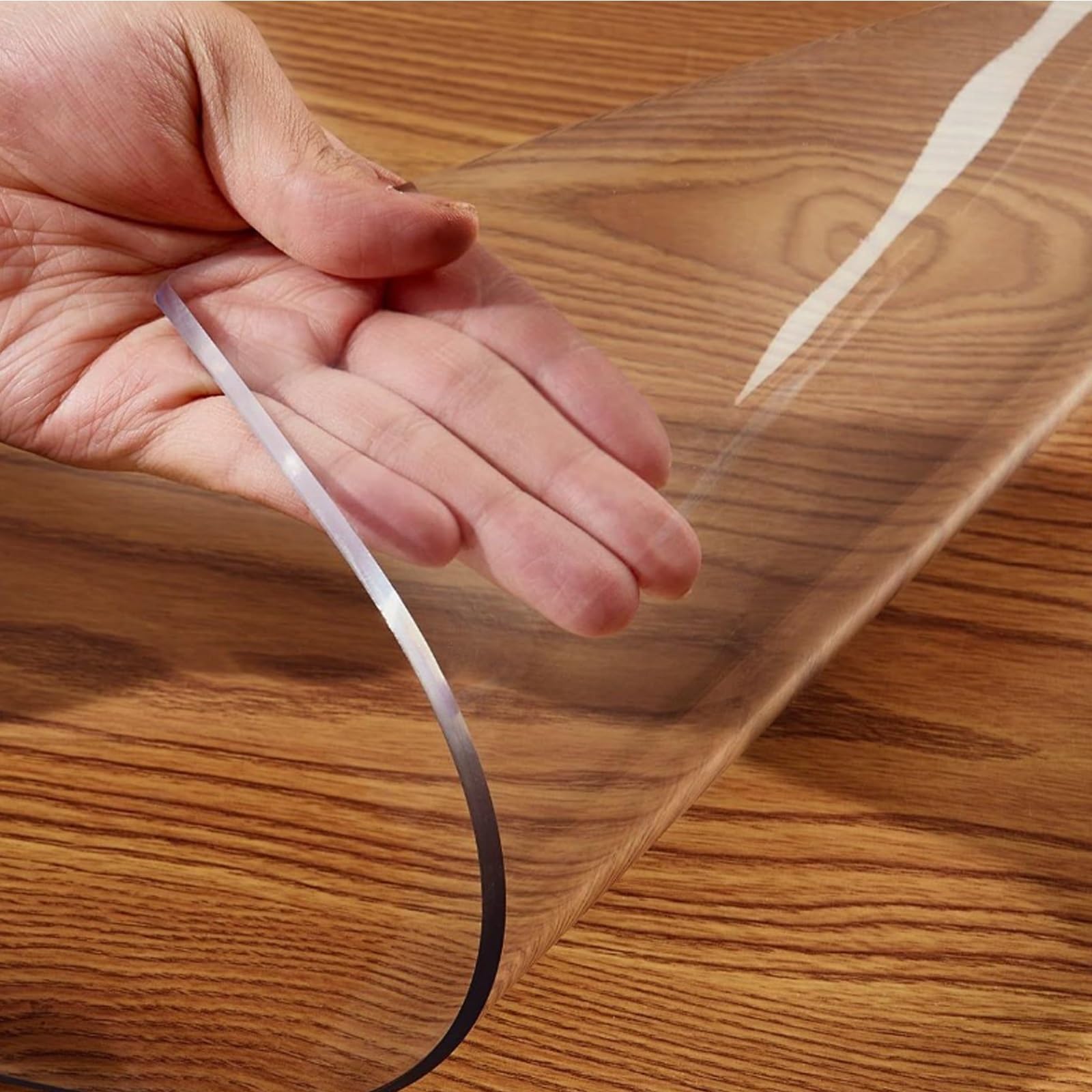 Sottomano da scrivania Trasparente 90x40cm Tappetino da Scrivania Trasparente con Bordi Arrotondati, Tovaglia Plastificata Trasparente Impermeabile Antiscivolo per Ufficio(150cm*150cm)