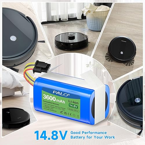 Miniatura 7 de Palogreen Batería de repuesto para 360 C50 Robot Aspirador 3500mAh 14.8V Batería de vacío de litio de alta capacidad