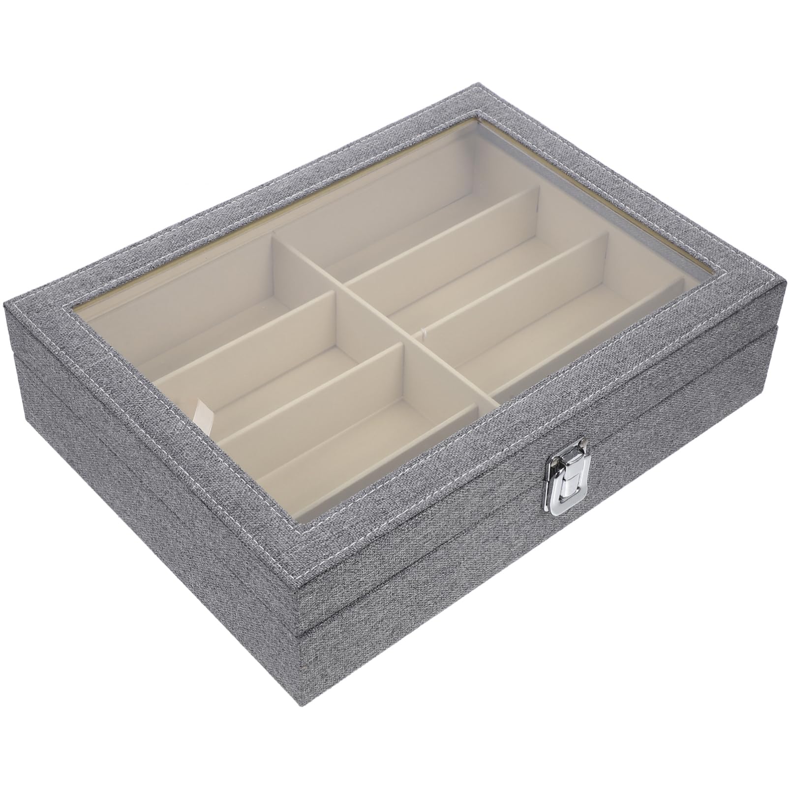 Vaguelly Caja para Guardar Gafas Ranuras de Exhibicion Organizador de Gafas de Sol Estuche Transparente para Tienda o Hogar