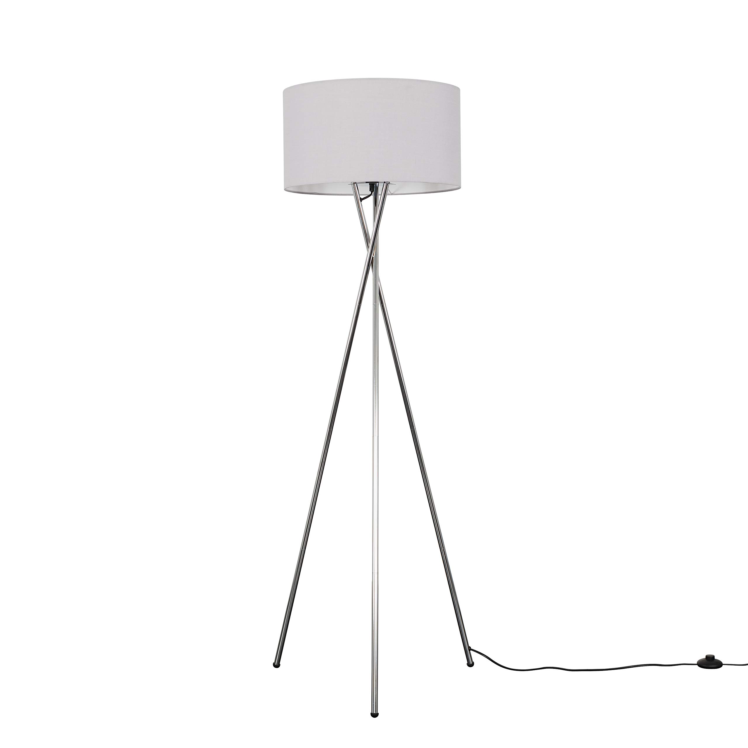 ValueLights Camden Tripod Floor Lamp - Metal - Grey