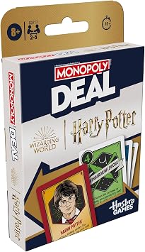 Monopoly Hasbro Gaming Deal: Harry Potter Edition Card Game, Fast Family Party Game for 2–5 Players, Ages 8+, Quick to Learn & Replay, Compact Travel Game, Perfect Fun for Potter Fans