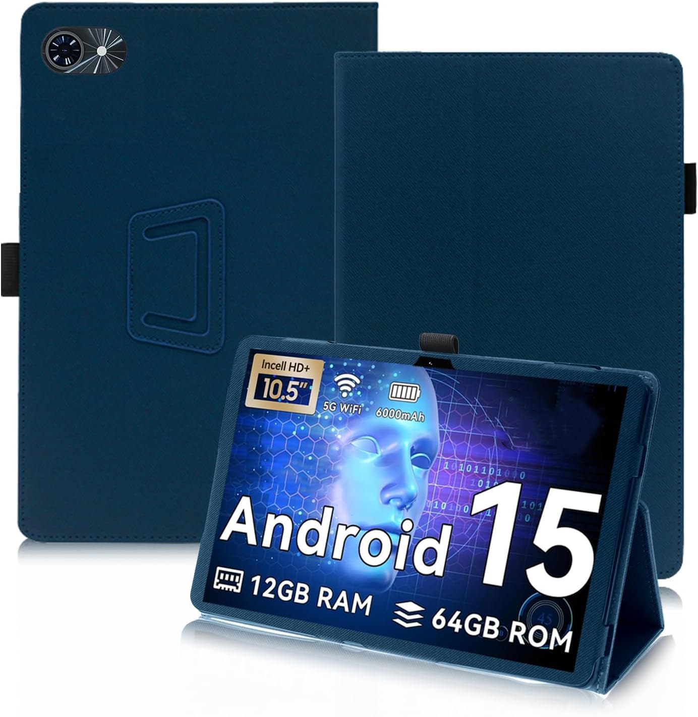 Support tablette TABWEE T80 étui bleu antichoc avec poignée - 8