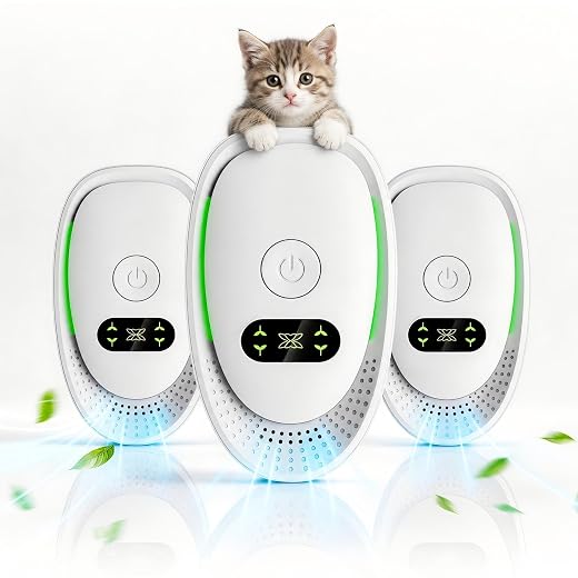 Air Ionizers 3 Pack, Small Negative Ion Air Purifiers for Home, Bedroom, Office, Kitchen & Travel, Low Noise Portable Air Freshener for Odor, Smoke, Dust, Pets, Fresh Odor Eliminator Kit