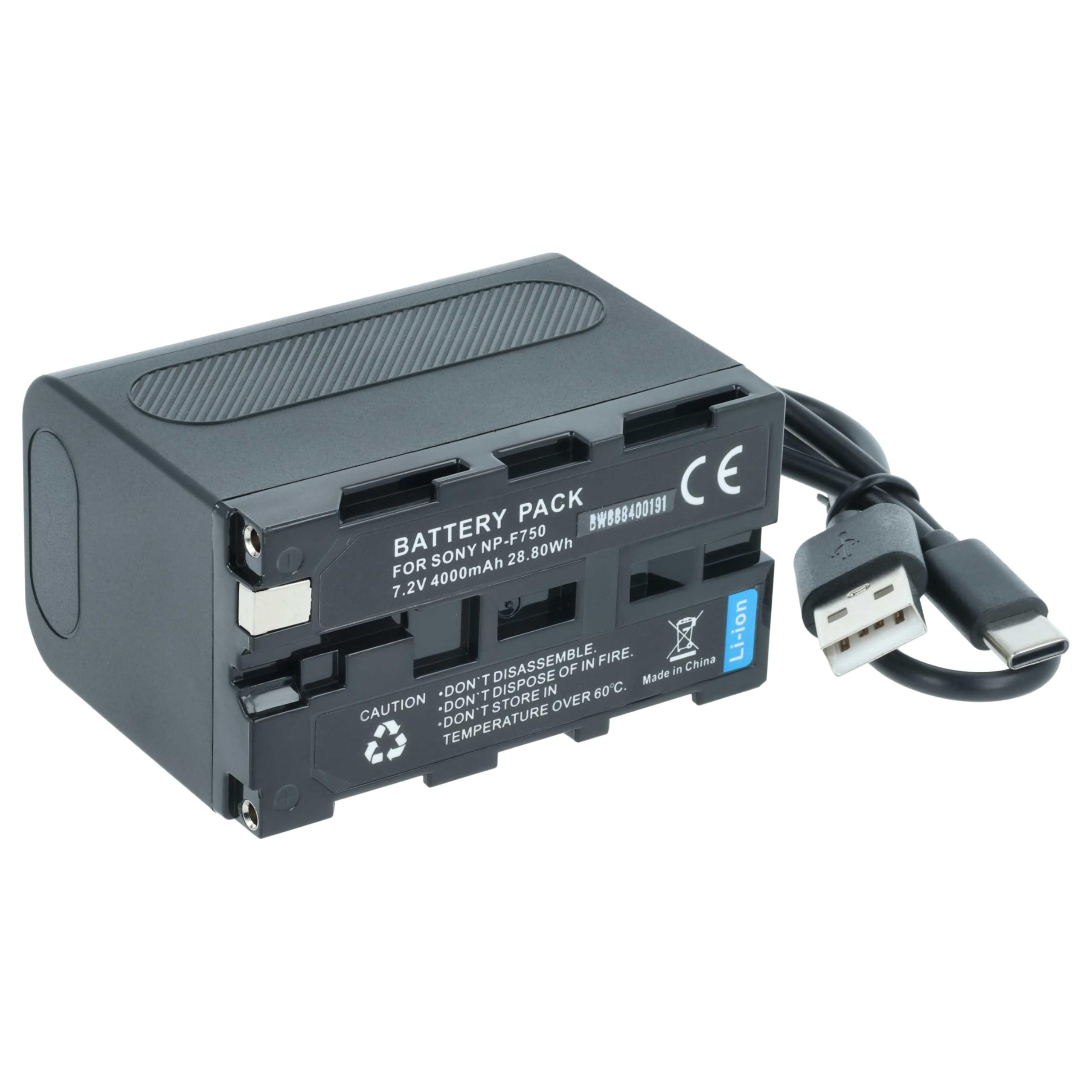 vhbw 2 x akumulator kompatybilny z aparatem Atomos Ninja 10-bit DTE Field Recorder (4000 mAh, 7,4 V, litowo-jonowy)