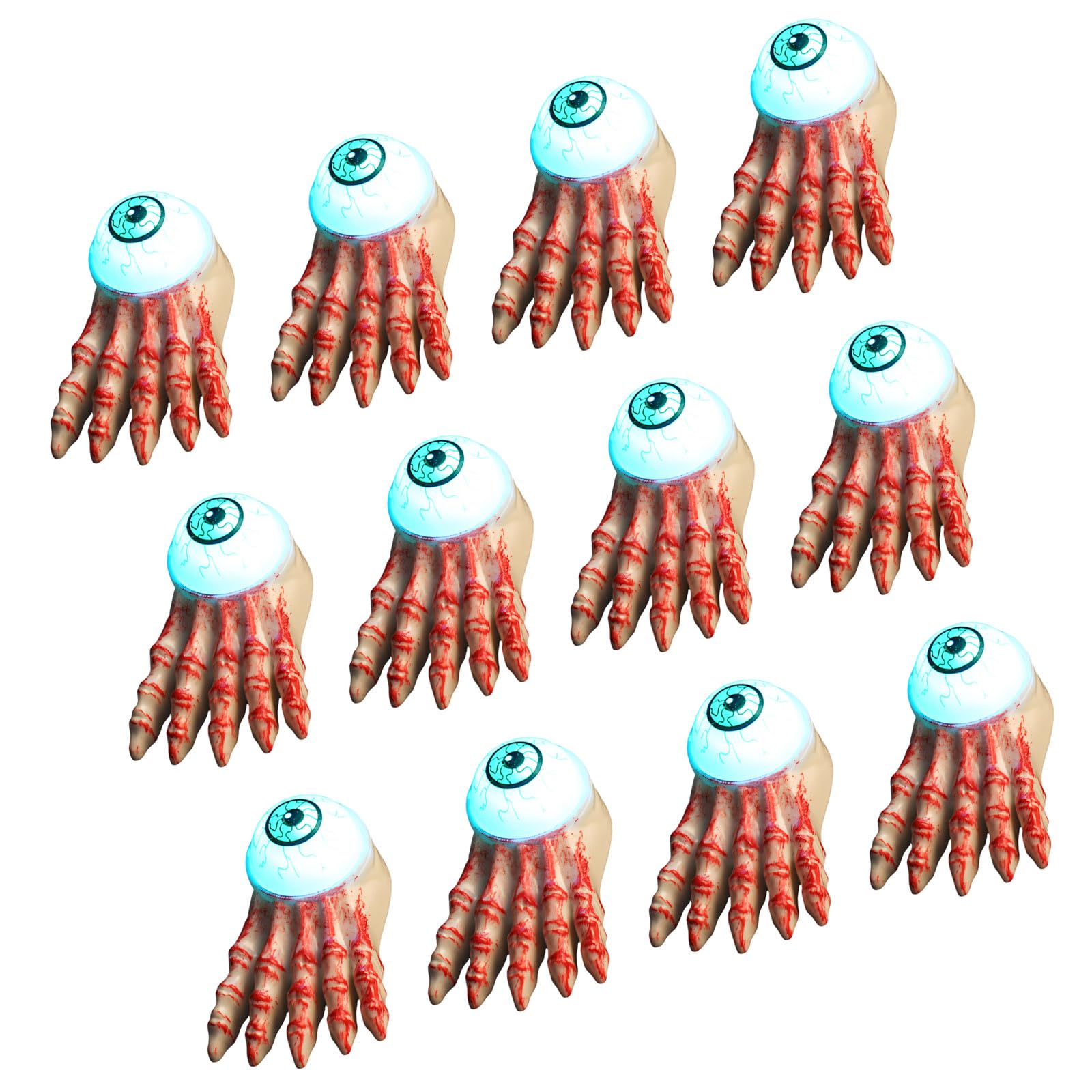Belowsyaler B Of 12 Attery Powered Foot Shaped Halloween Decoration Led Plastics Props For Party Tables Window Entryways Table Accent Plastics Foot Shaped Halloween Party Decorations Led Light Up Accent Props