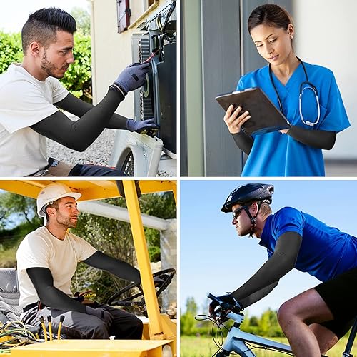 Miniatura 7 de Newbyinn Mangas de protección solar UV para hombres, mujeres y jóvenes, manga refrescante para cubrir el tatuaje del brazo, cubierta de brazo de