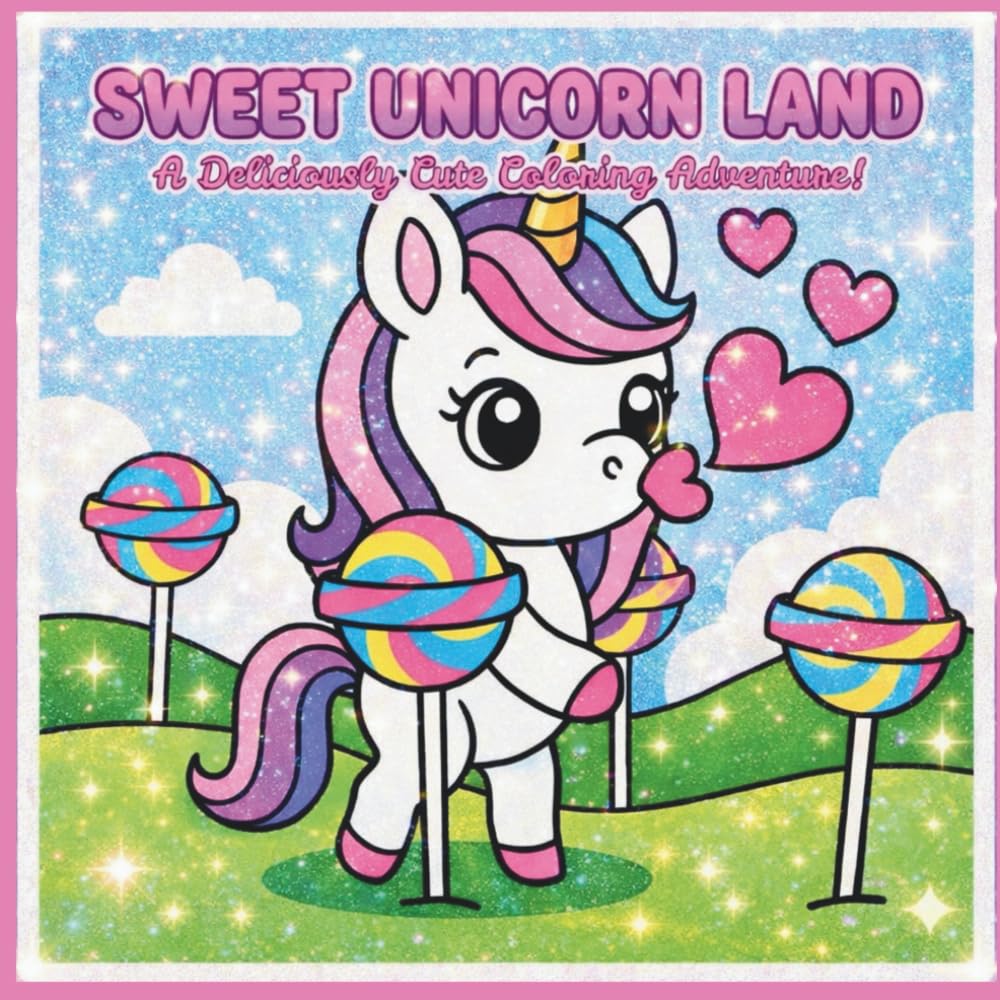 Sweet Unicorn Land: A deliciously cute coloring adventure (Glows Colorful Corner Coloring Books)