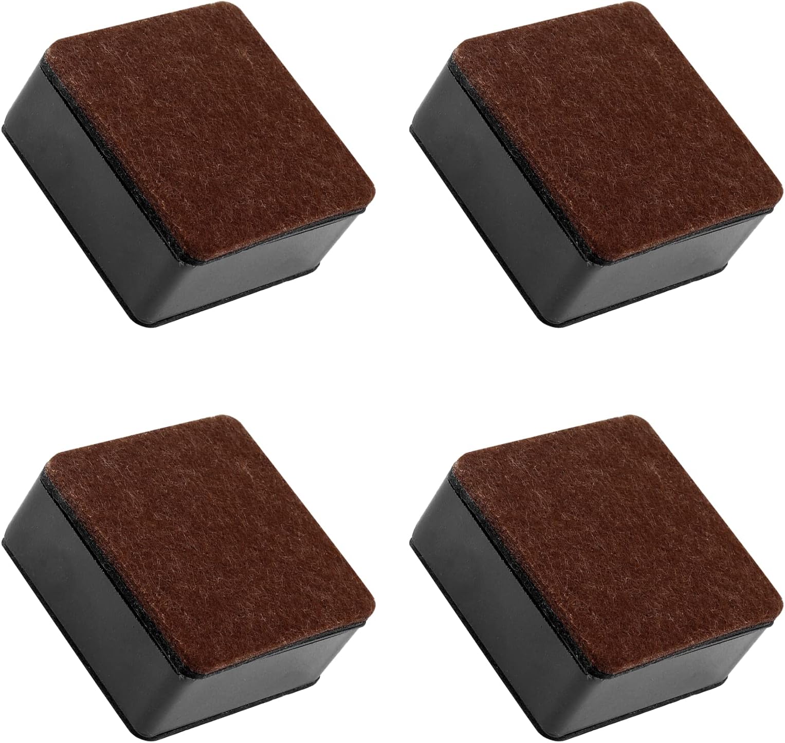Coufce 1.2 Inch Height 4Pack SelfAdhesive Square Bed