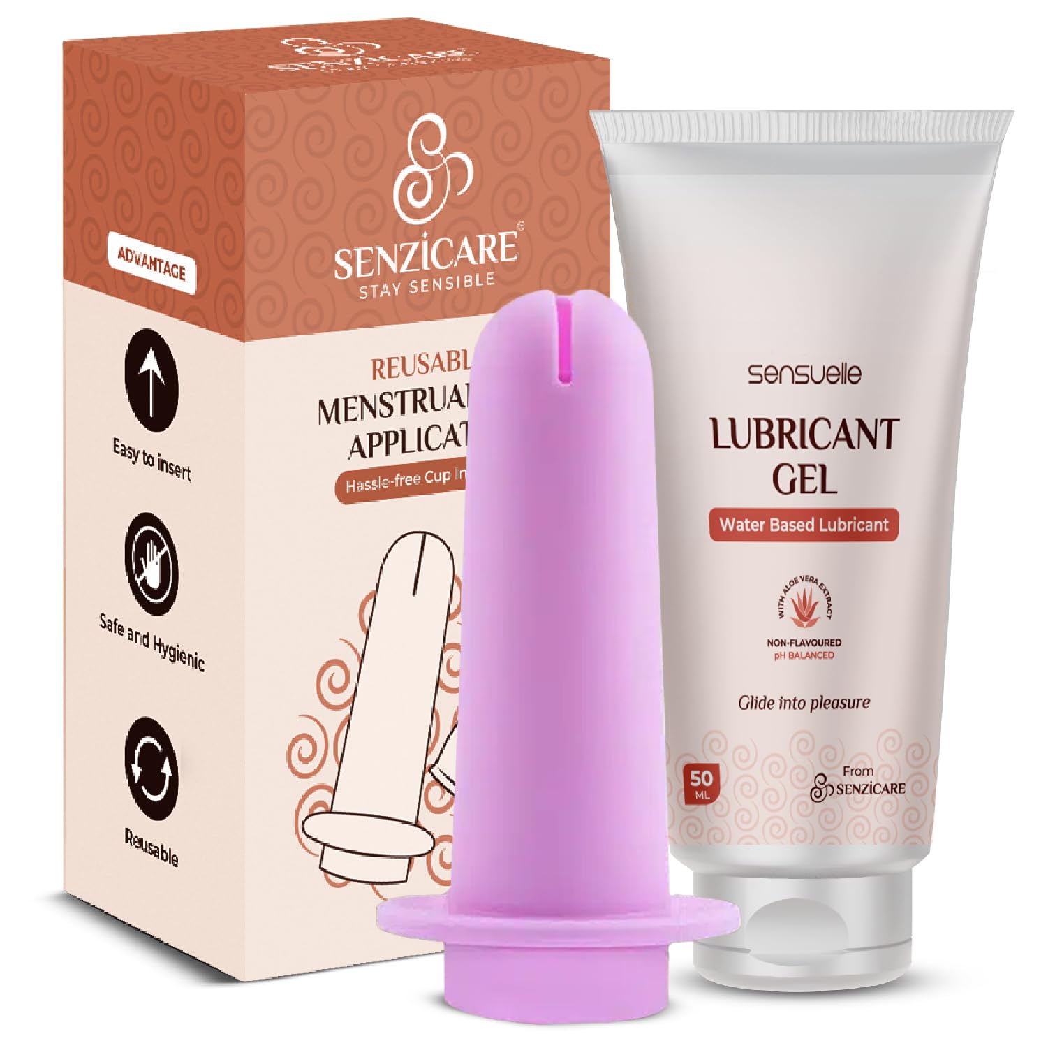 Senzicare Reusable Menstrual Cup Applicator With Lubricant Gel For Women|For Easy Insertion Of Menstrual Cups,2 Count,Pink (B0D1GBX2PH) Amazon Price History, Amazon Price Tracker