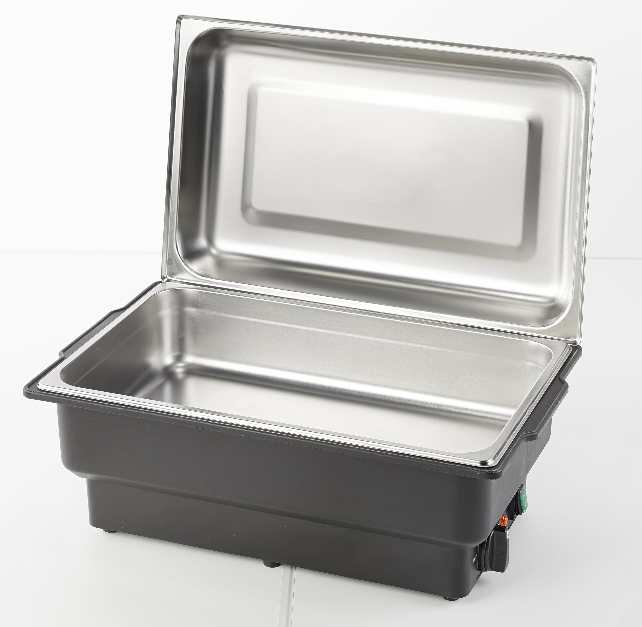 METRO Professional Chafing Dish GCD1009, plástico/Acero Inoxidable, 34.7 x 58 x 25.4 cm, 900W, 2,8 L, Rango de Temperatura: 30 ° C a 90°C, Negro